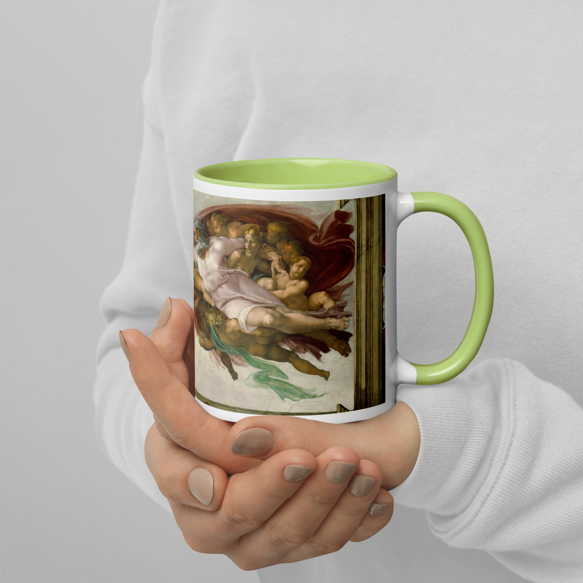 Keramiktasse „Die Erschaffung Adams“ von Michelangelo, berühmtes Gemälde | Hochwertige Kunsttasse