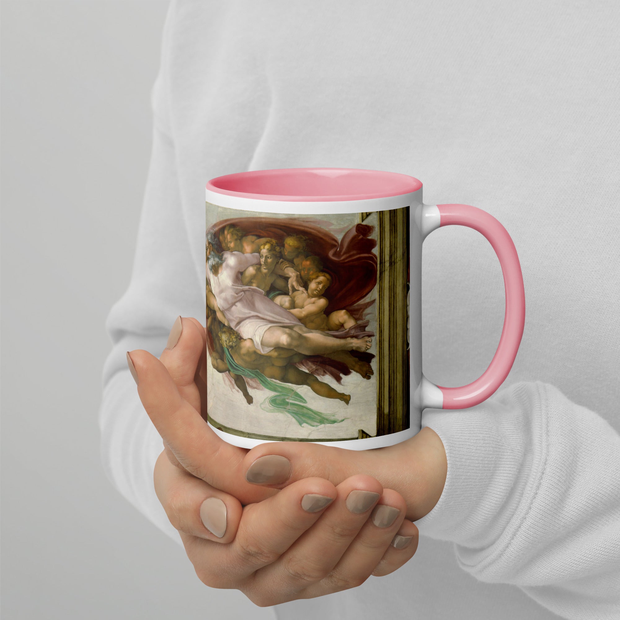 Keramiktasse „Die Erschaffung Adams“ von Michelangelo, berühmtes Gemälde | Hochwertige Kunsttasse