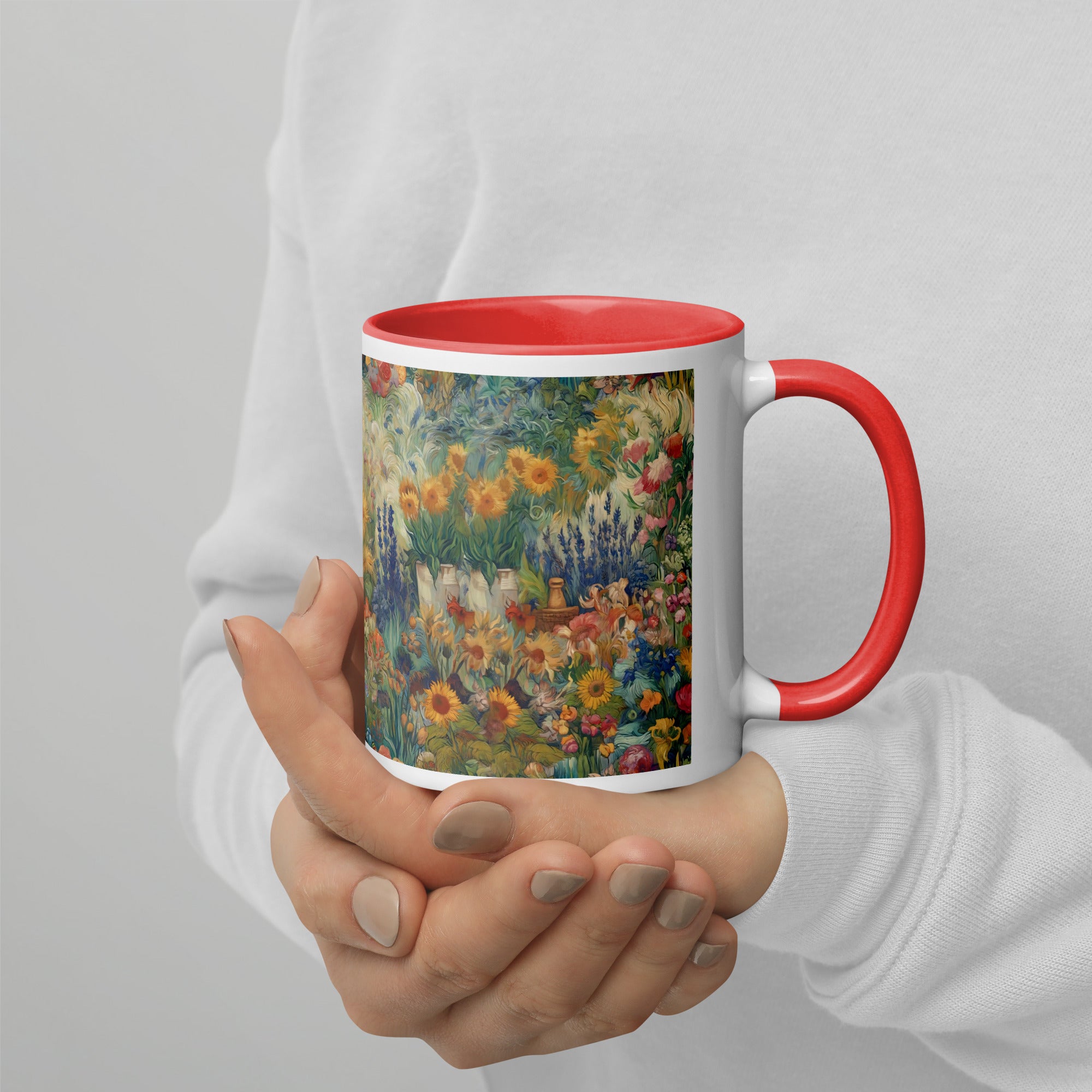 Keramiktasse „Garten von Arles“ von Vincent van Gogh, berühmtes Gemälde | Hochwertige Kunsttasse