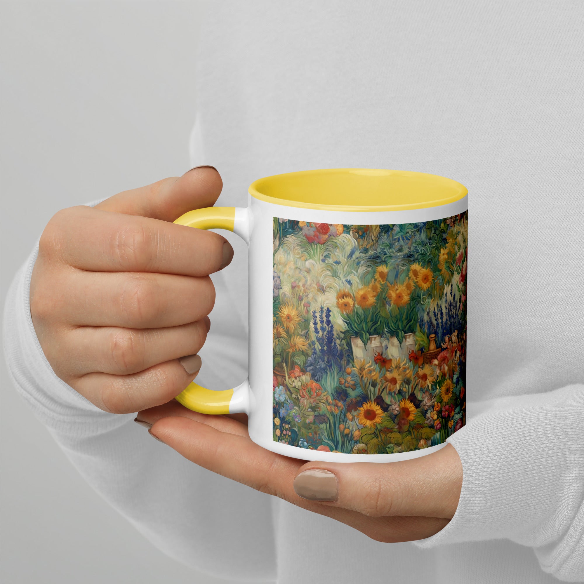 Keramiktasse „Garten von Arles“ von Vincent van Gogh, berühmtes Gemälde | Hochwertige Kunsttasse