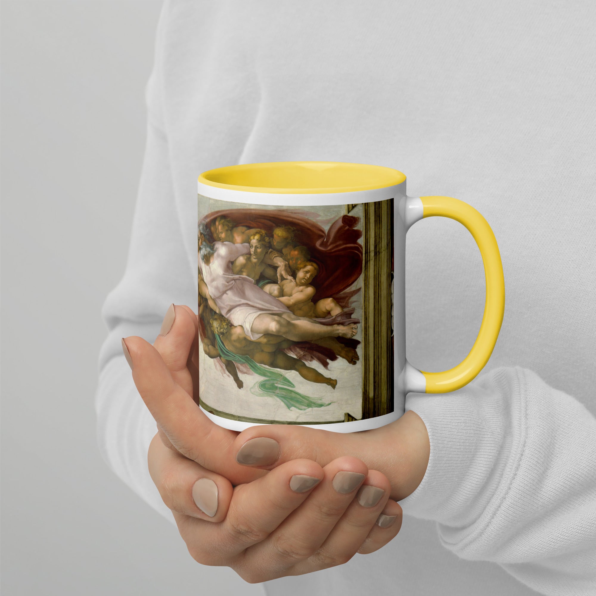 Keramiktasse „Die Erschaffung Adams“ von Michelangelo, berühmtes Gemälde | Hochwertige Kunsttasse
