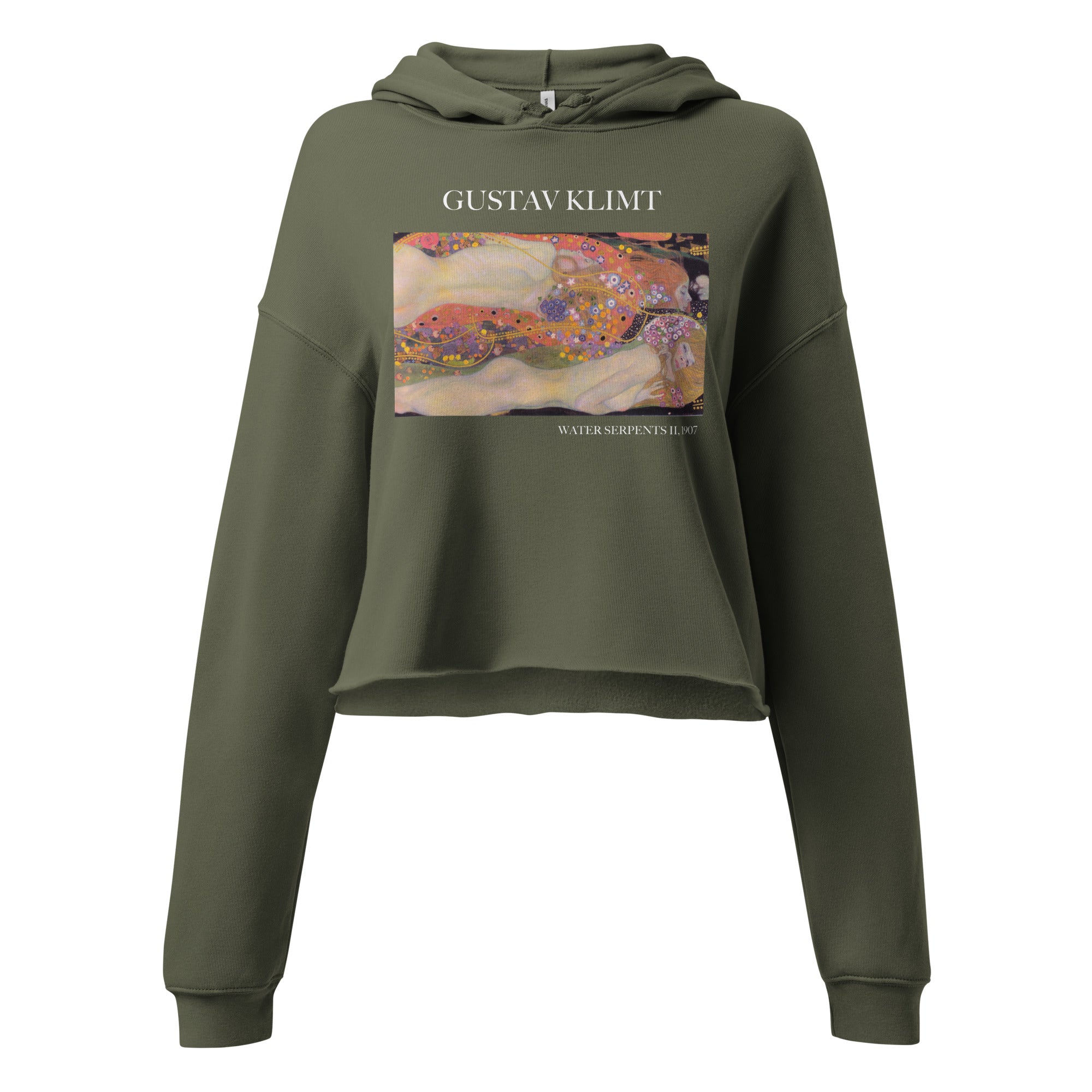 Gustav Klimt „Wasserschlangen II“ Berühmtes Gemälde Kurzer Hoodie | Premium Art Kurzer Hoodie