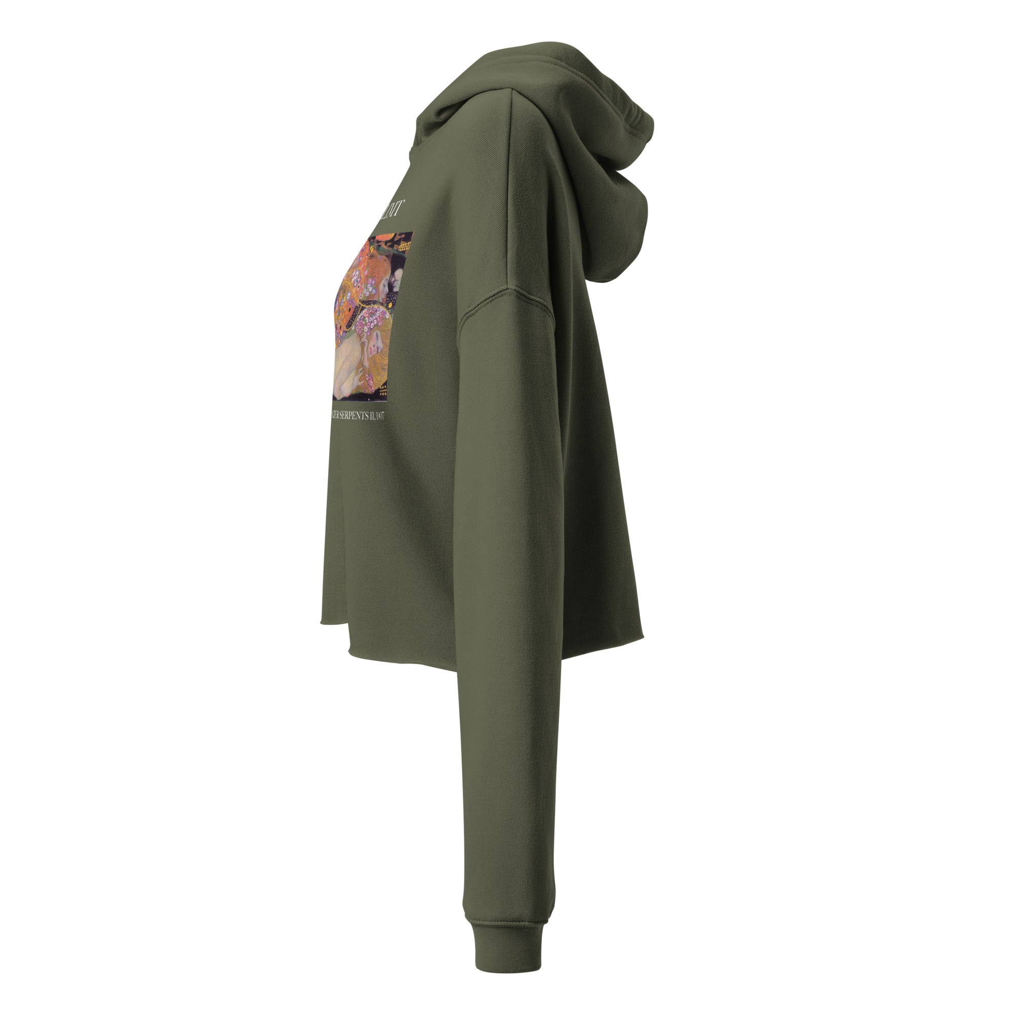 Gustav Klimt „Wasserschlangen II“ Berühmtes Gemälde Kurzer Hoodie | Premium Art Kurzer Hoodie
