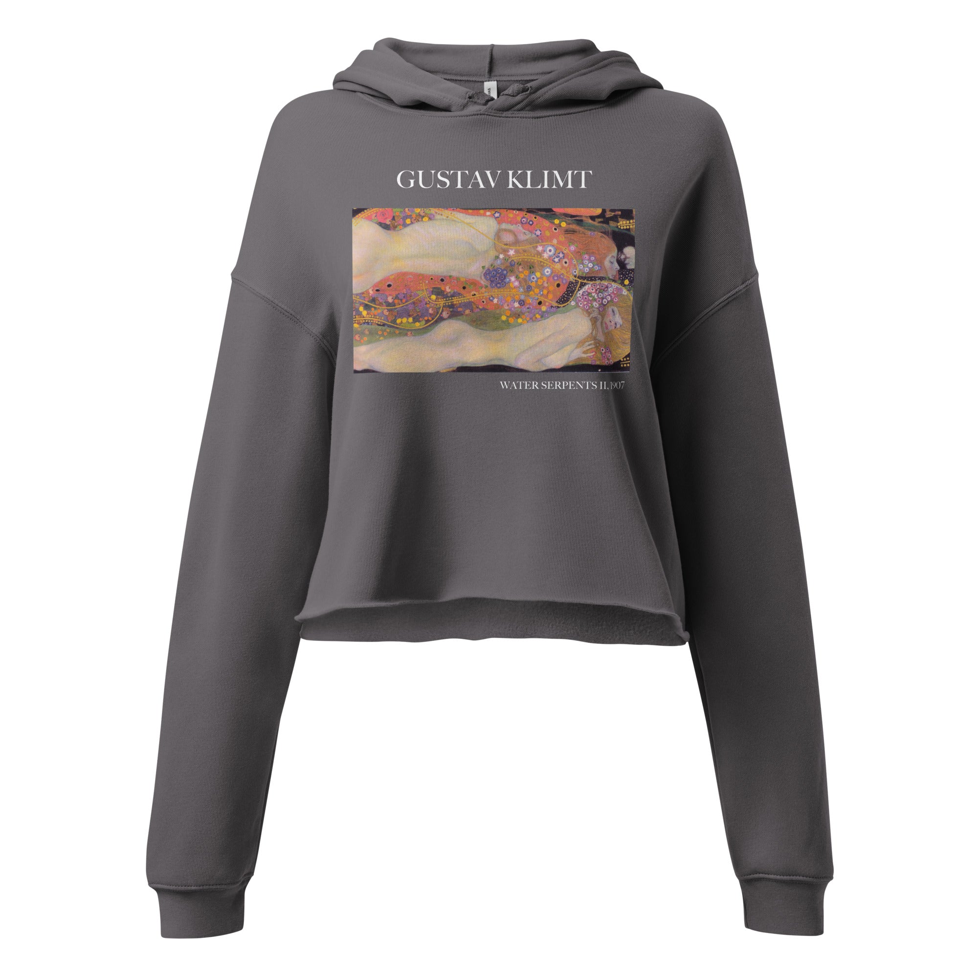 Gustav Klimt „Wasserschlangen II“ Berühmtes Gemälde Kurzer Hoodie | Premium Art Kurzer Hoodie