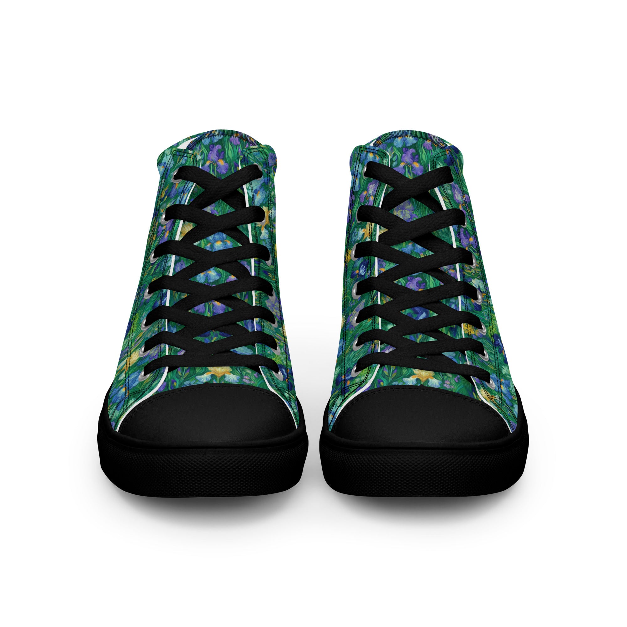 Vincent van Gogh 'Irises' High Top Shoes | Premium Art High Top Sneakers for Women