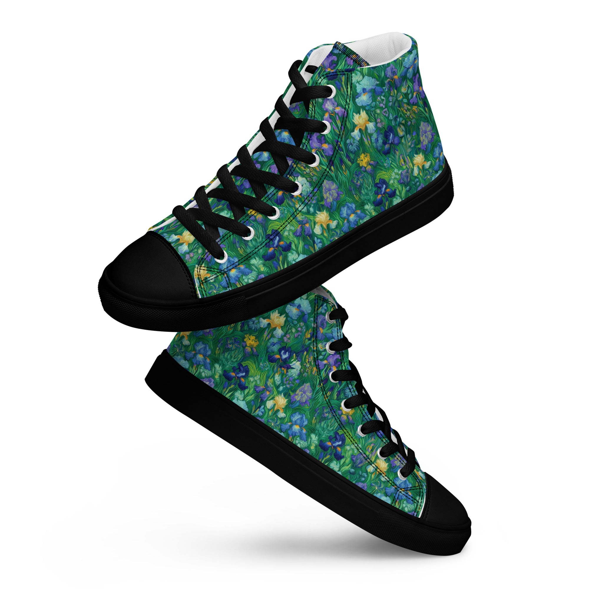 Vincent van Gogh 'Irises' High Top Shoes | Premium Art High Top Sneakers for Women