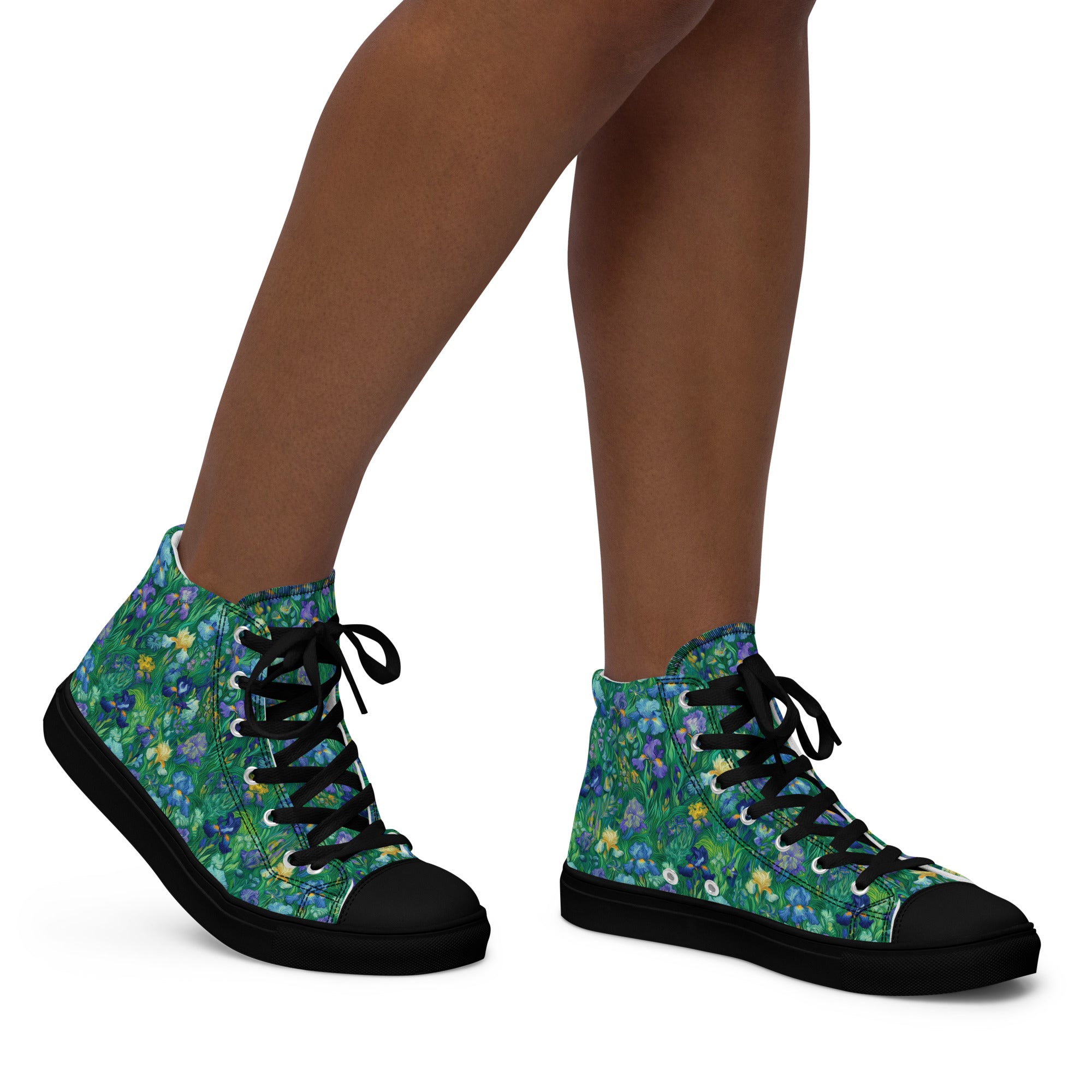 Vincent van Gogh 'Irises' High Top Shoes | Premium Art High Top Sneakers for Women