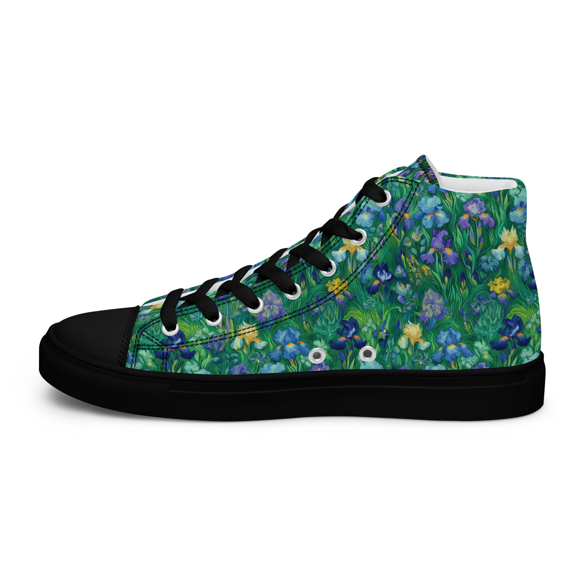 Vincent van Gogh 'Irises' High Top Shoes | Premium Art High Top Sneakers for Women