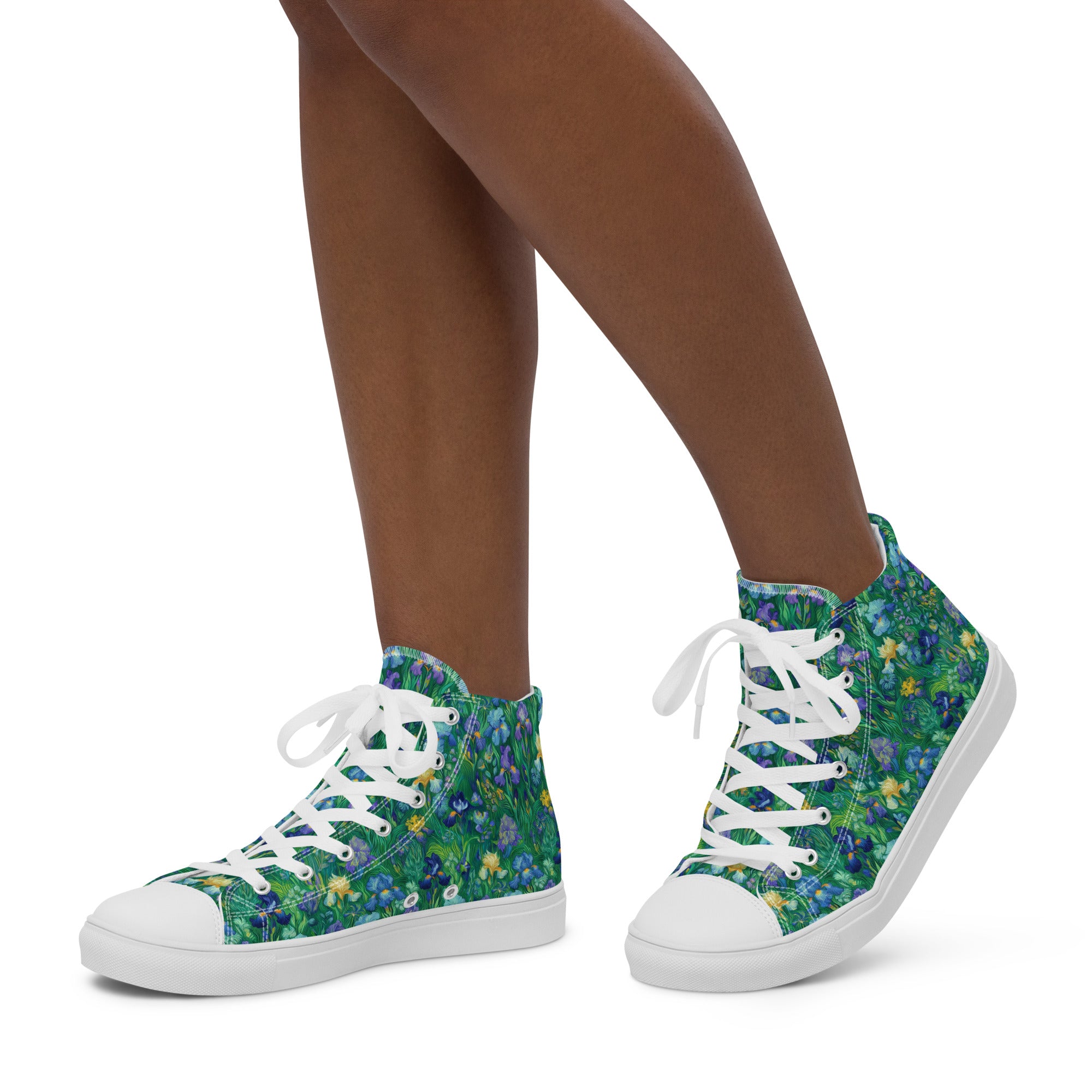 Vincent van Gogh 'Irises' High Top Shoes | Premium Art High Top Sneakers for Women
