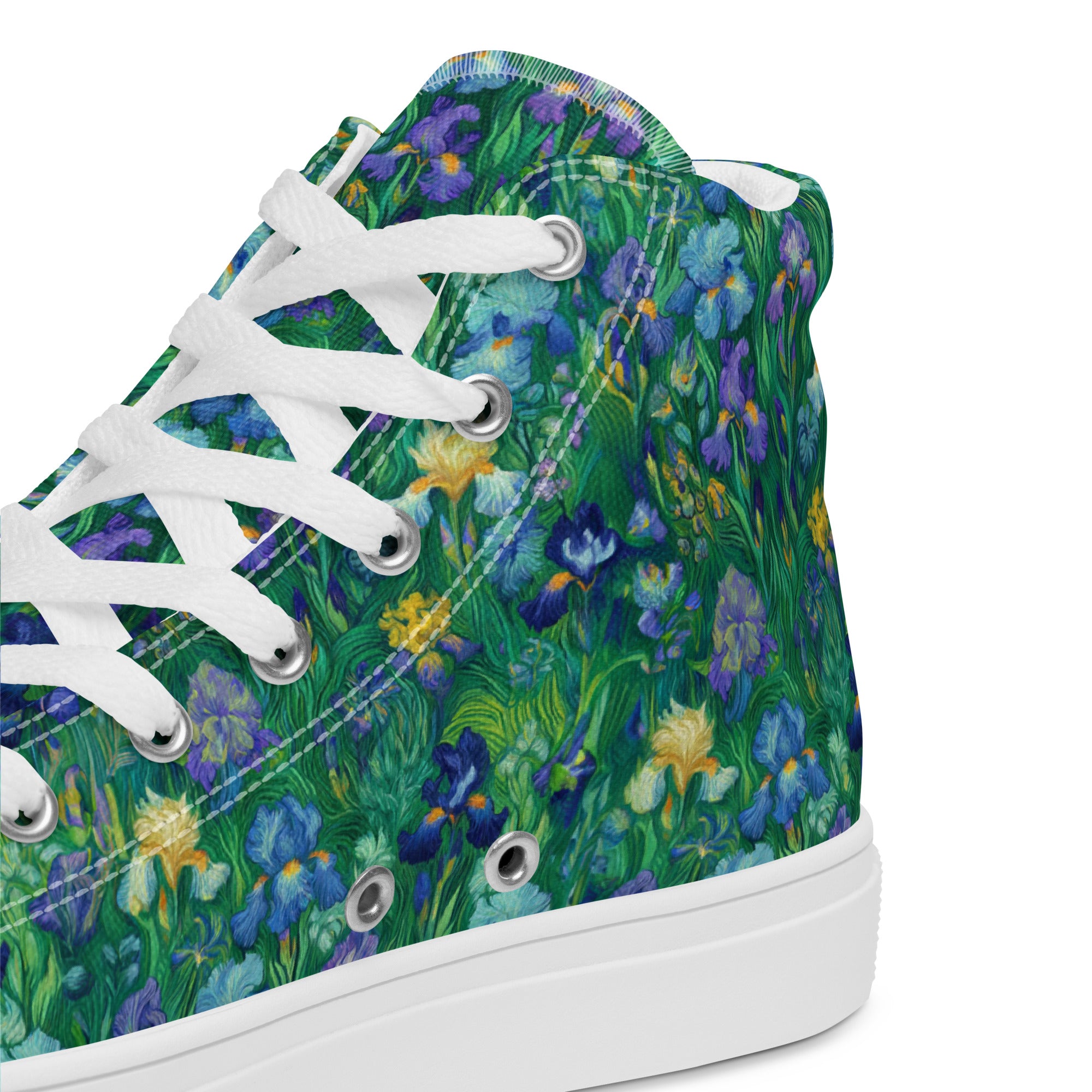 Vincent van Gogh 'Irises' High Top Shoes | Premium Art High Top Sneakers for Women