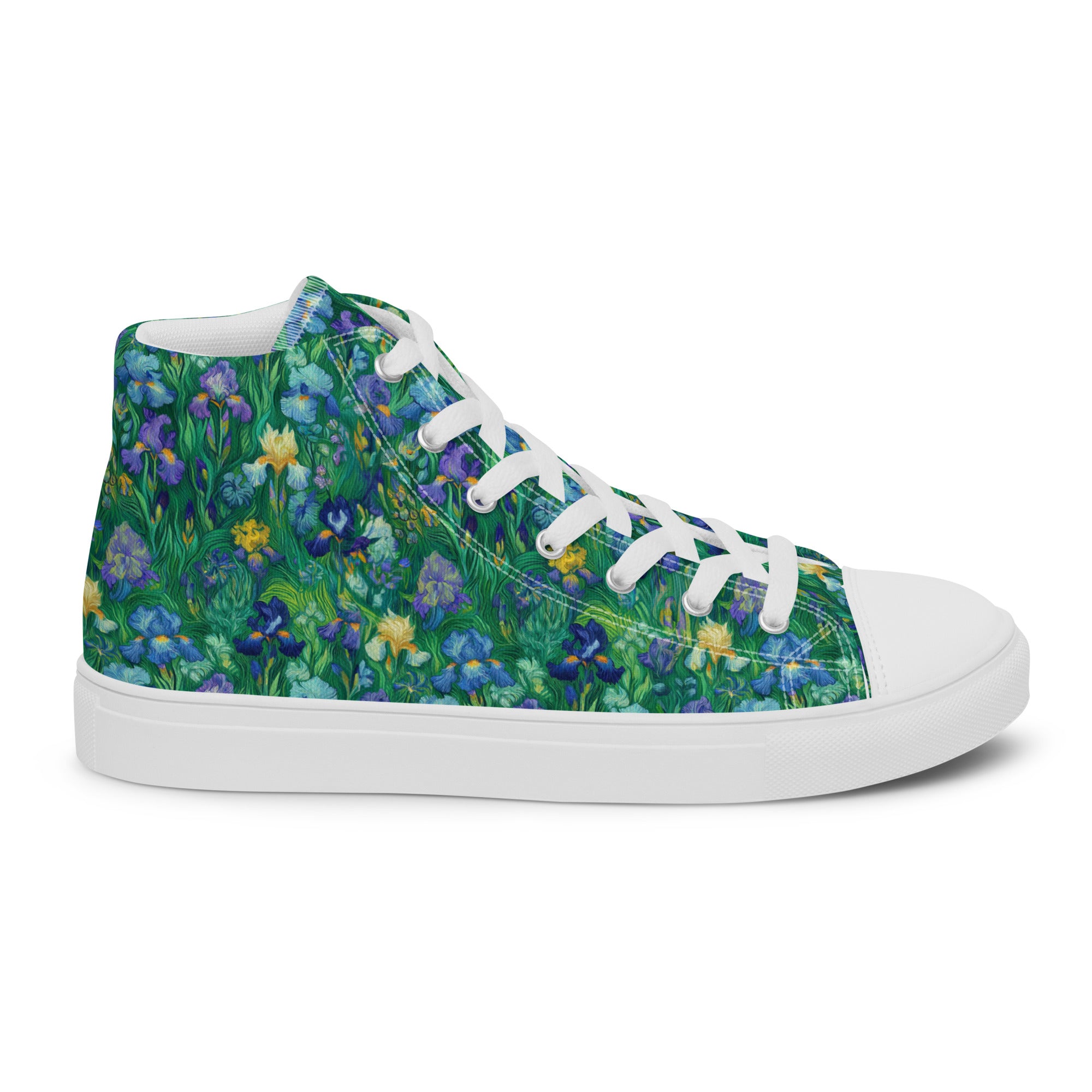 Vincent van Gogh 'Irises' High Top Shoes | Premium Art High Top Sneakers for Women