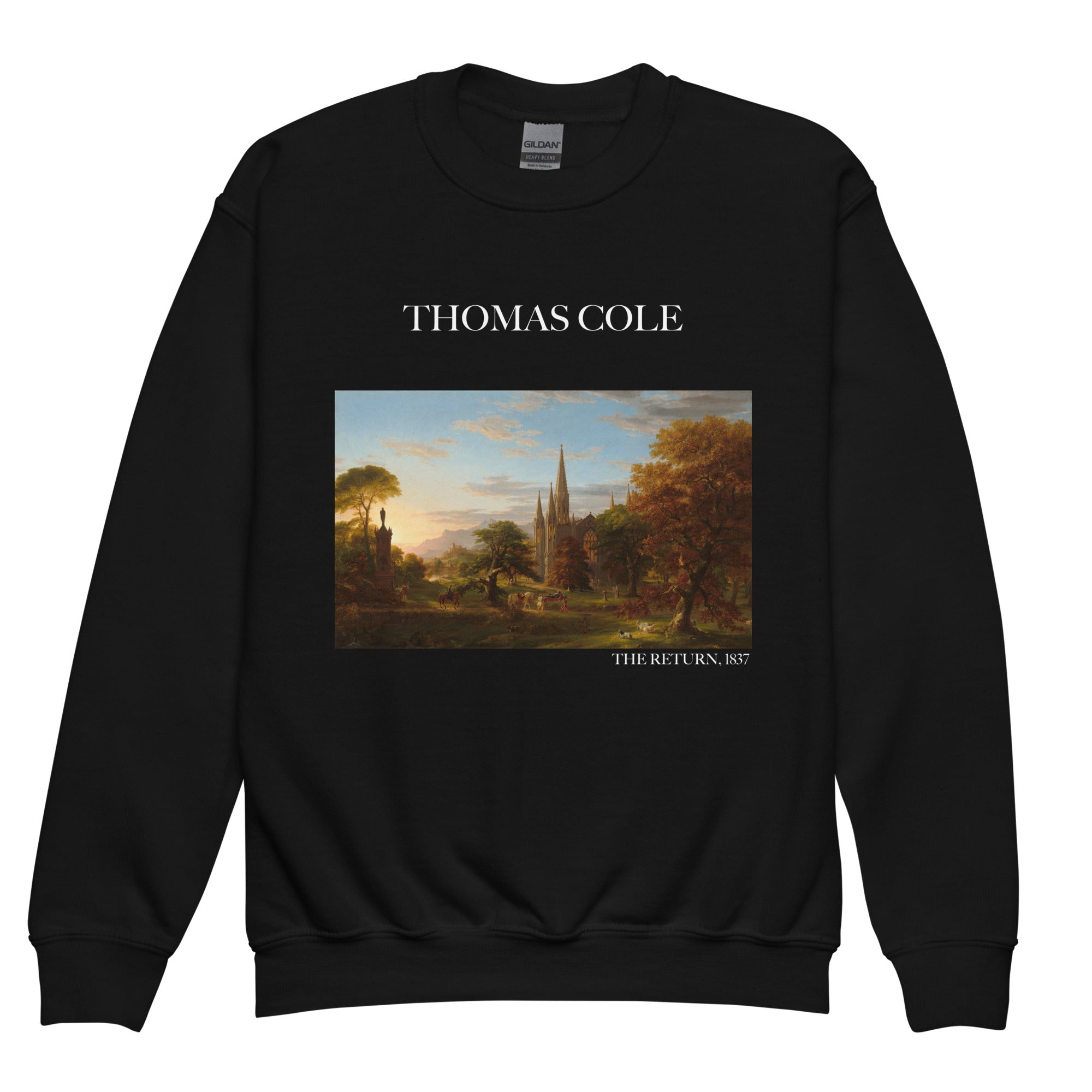 Thomas Cole 'The Return' Famous Painting Crewneck Sweatshirt | Premium Youth Art Sweatshirt