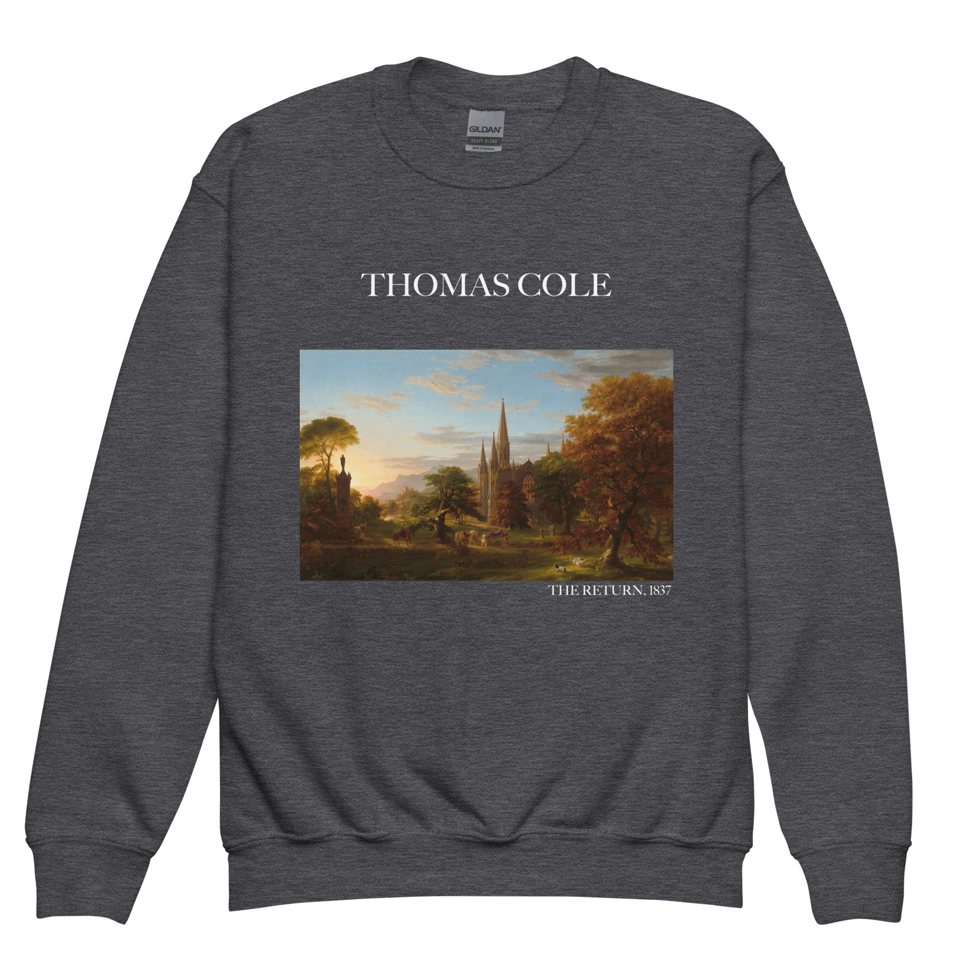 Thomas Cole 'The Return' Famous Painting Crewneck Sweatshirt | Premium Youth Art Sweatshirt