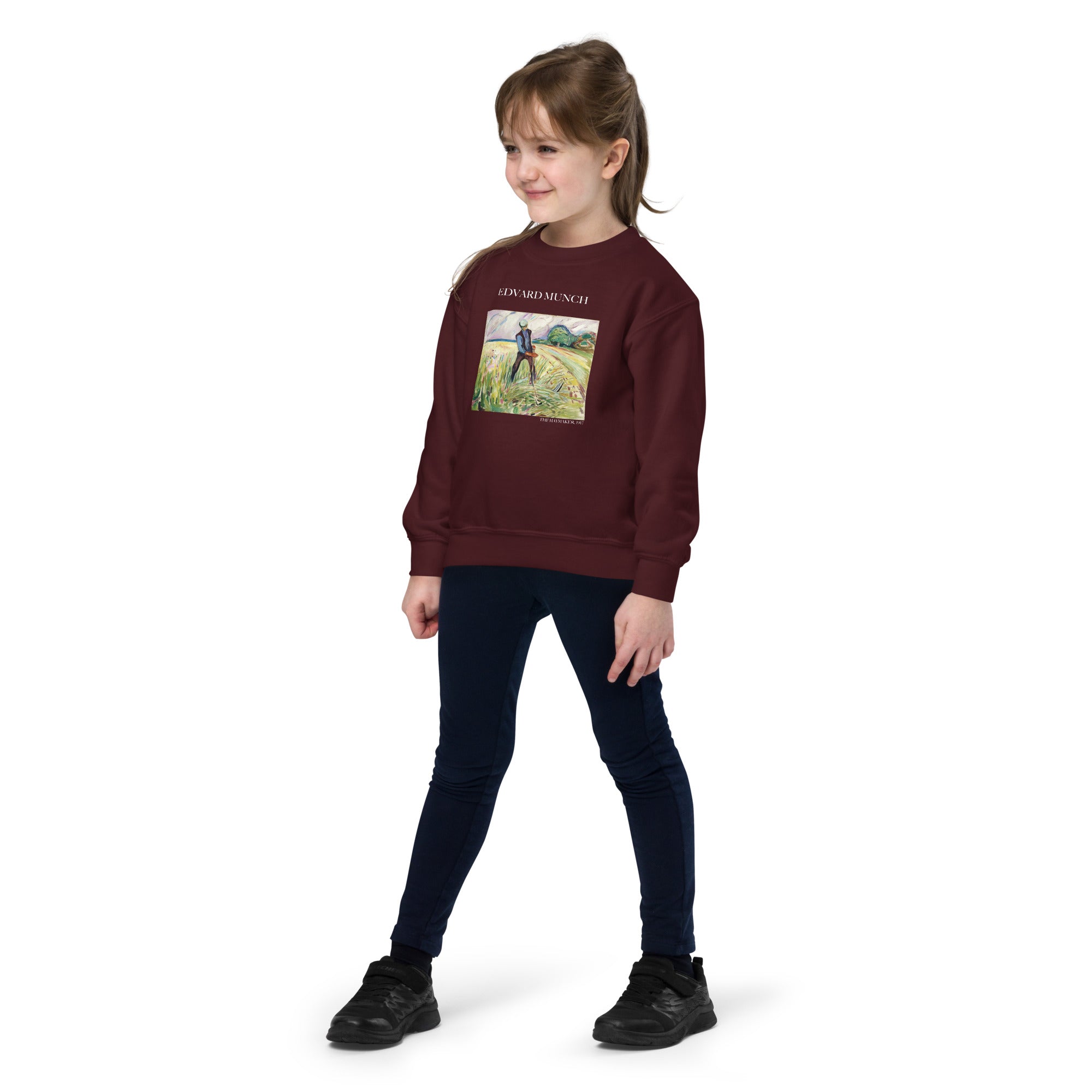 Edvard Munch 'The Haymaker' Famous Painting Crewneck Sweatshirt | Premium Youth Art Sweatshirt