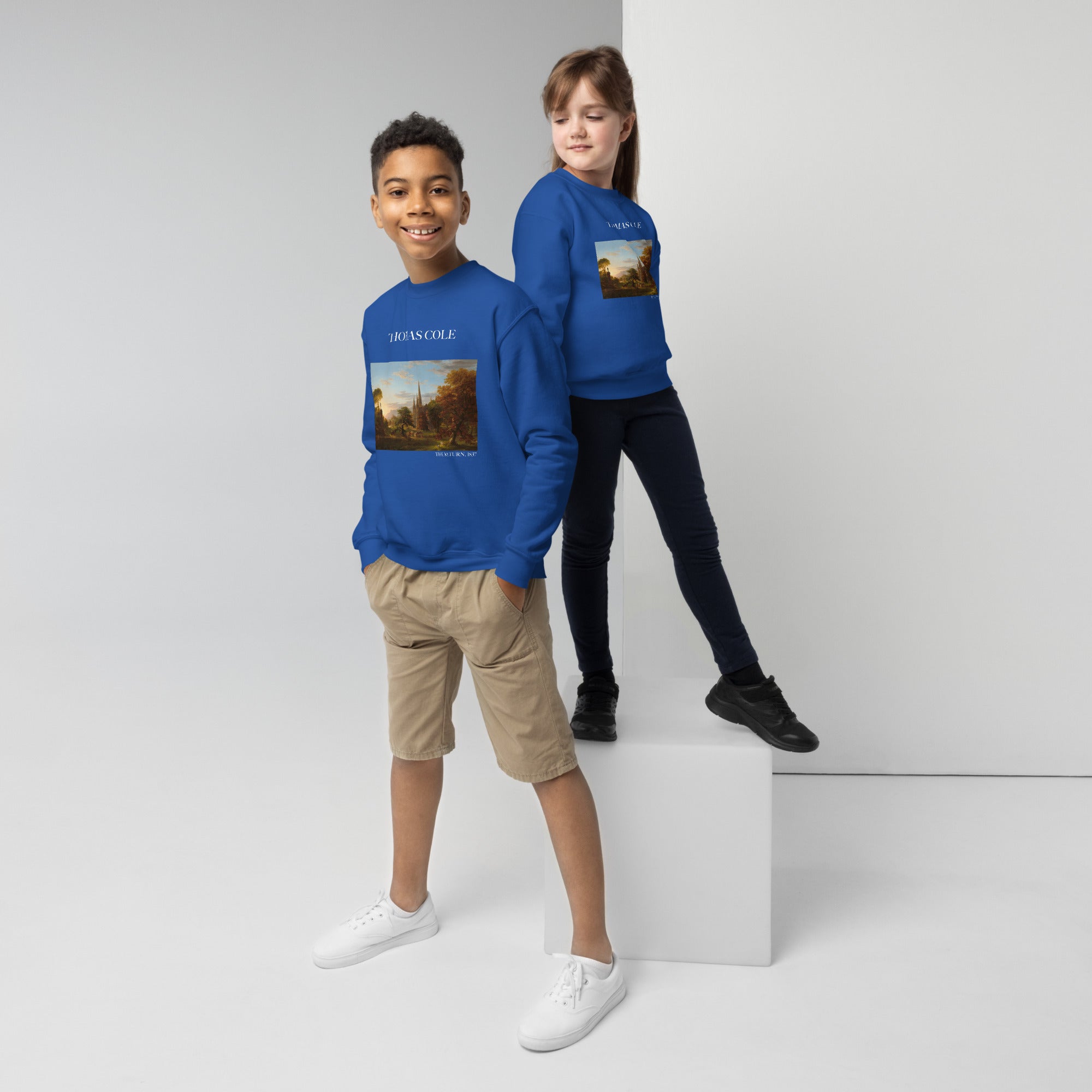 Thomas Cole 'The Return' Famous Painting Crewneck Sweatshirt | Premium Youth Art Sweatshirt