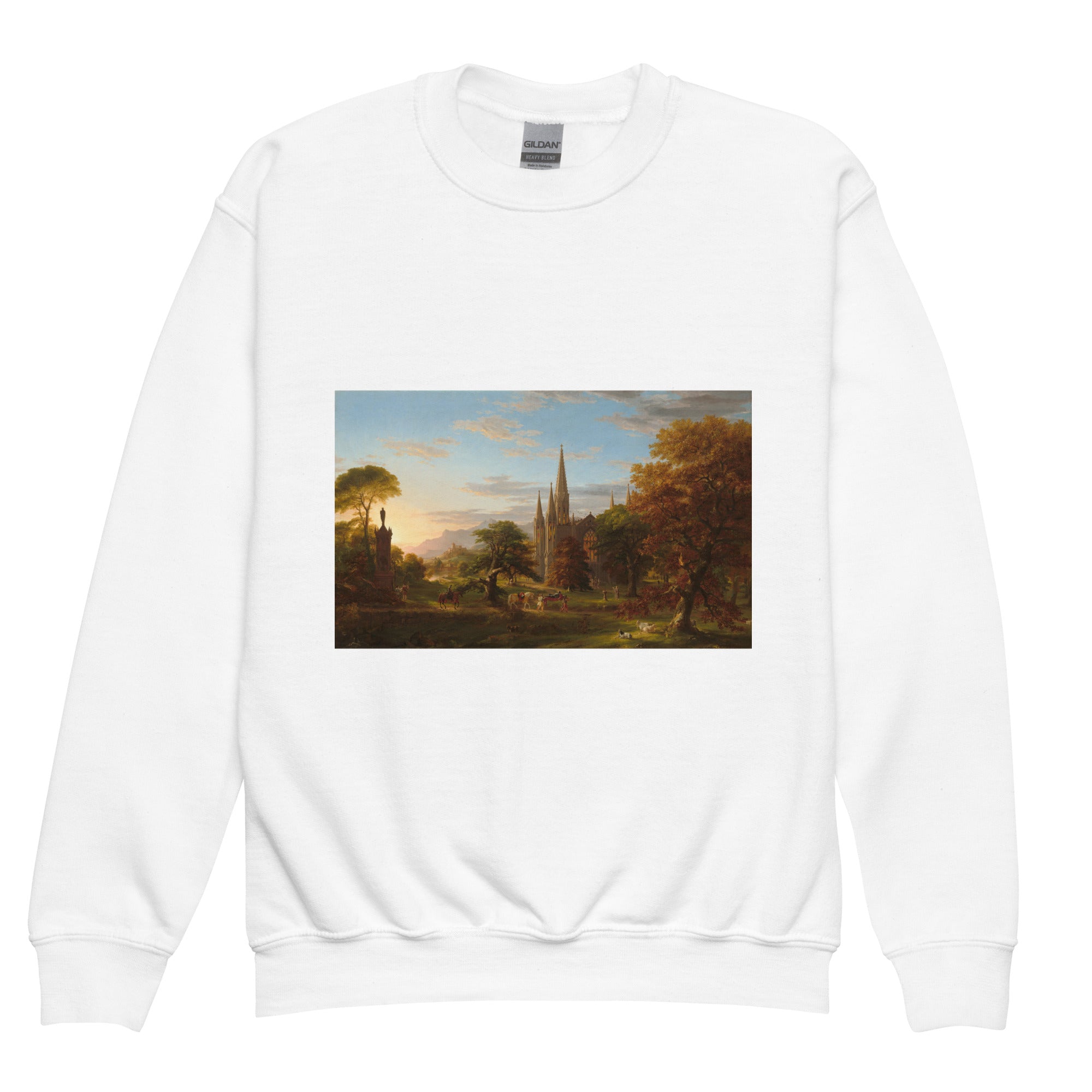 Thomas Cole 'The Return' Famous Painting Crewneck Sweatshirt | Premium Youth Art Sweatshirt