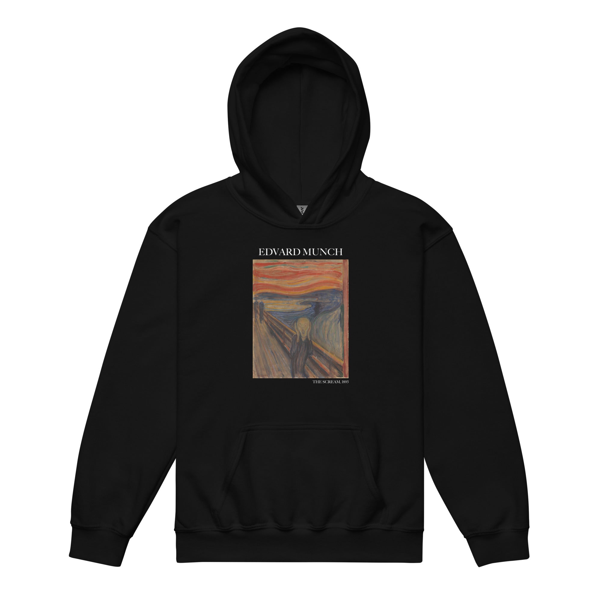 Edvard Munch 'The Scream' beroemde schilderij hoodie | Premium jeugdkunsthoodie