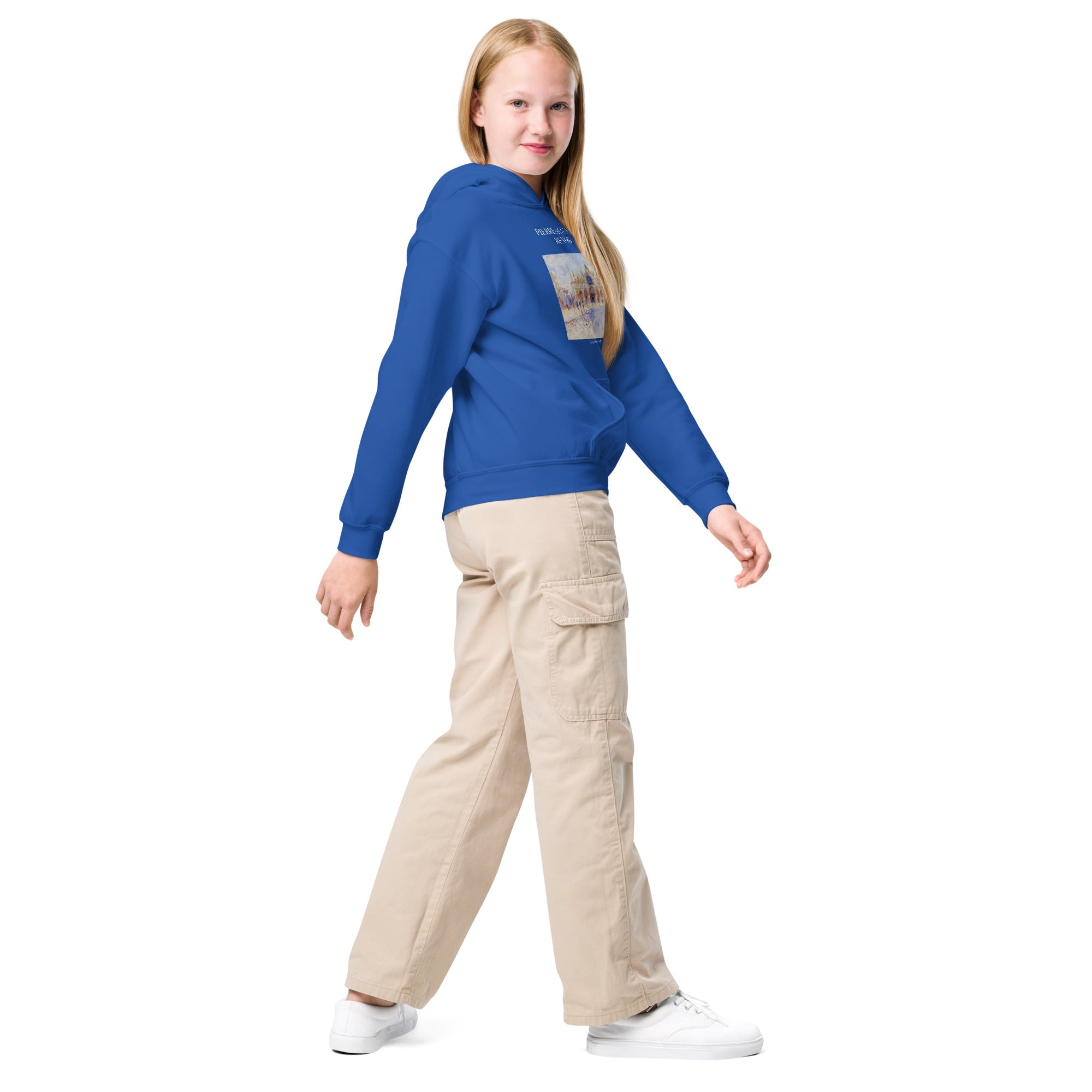 Kapuzenpullover mit berühmtem Gemälde „Der Markusplatz, Venedig“ von Pierre-Auguste Renoir | Premium-Kunst-Kapuzenpullover für Jugendliche