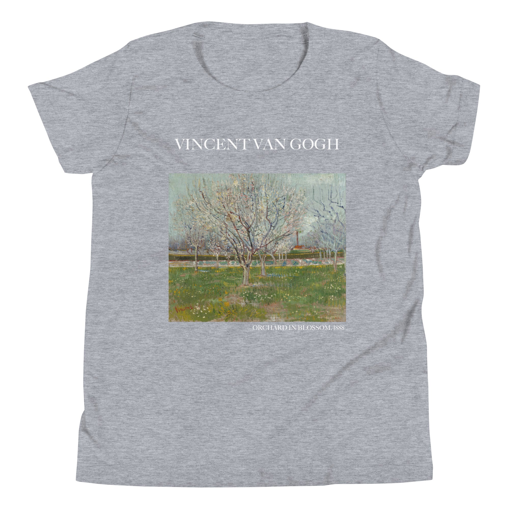 Vincent van Gogh „Blühender Obstgarten“, berühmtes Gemälde, kurzärmeliges T-Shirt | Premium-Kunst-T-Shirt für Jugendliche