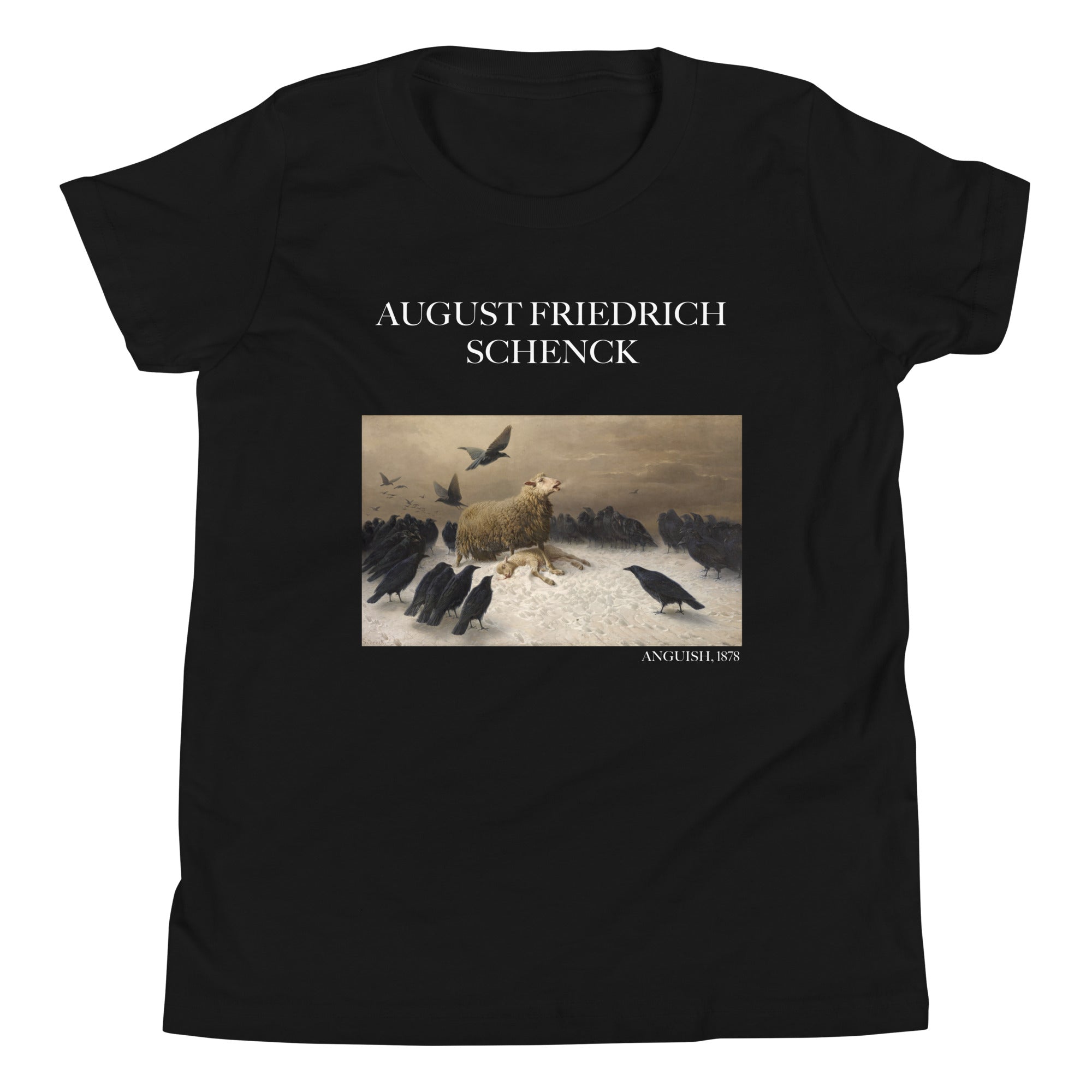 August Friedrich Schenck 'Anguish' Famous Painting Short Sleeve T-Shirt | Premium Youth Art Tee