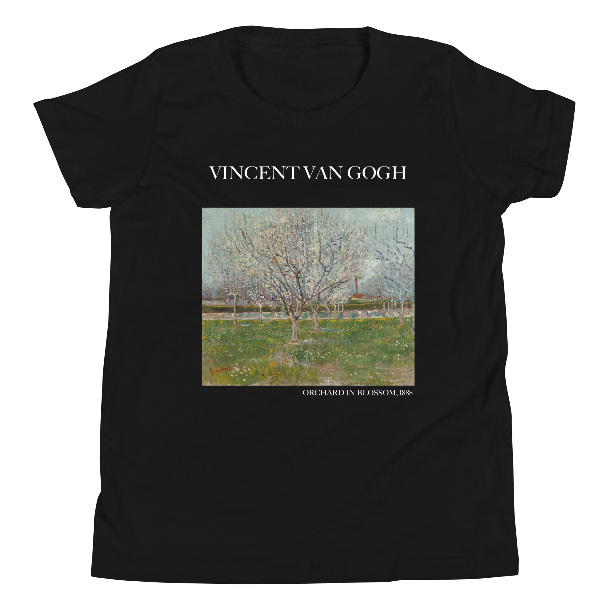 Vincent van Gogh „Blühender Obstgarten“, berühmtes Gemälde, kurzärmeliges T-Shirt | Premium-Kunst-T-Shirt für Jugendliche