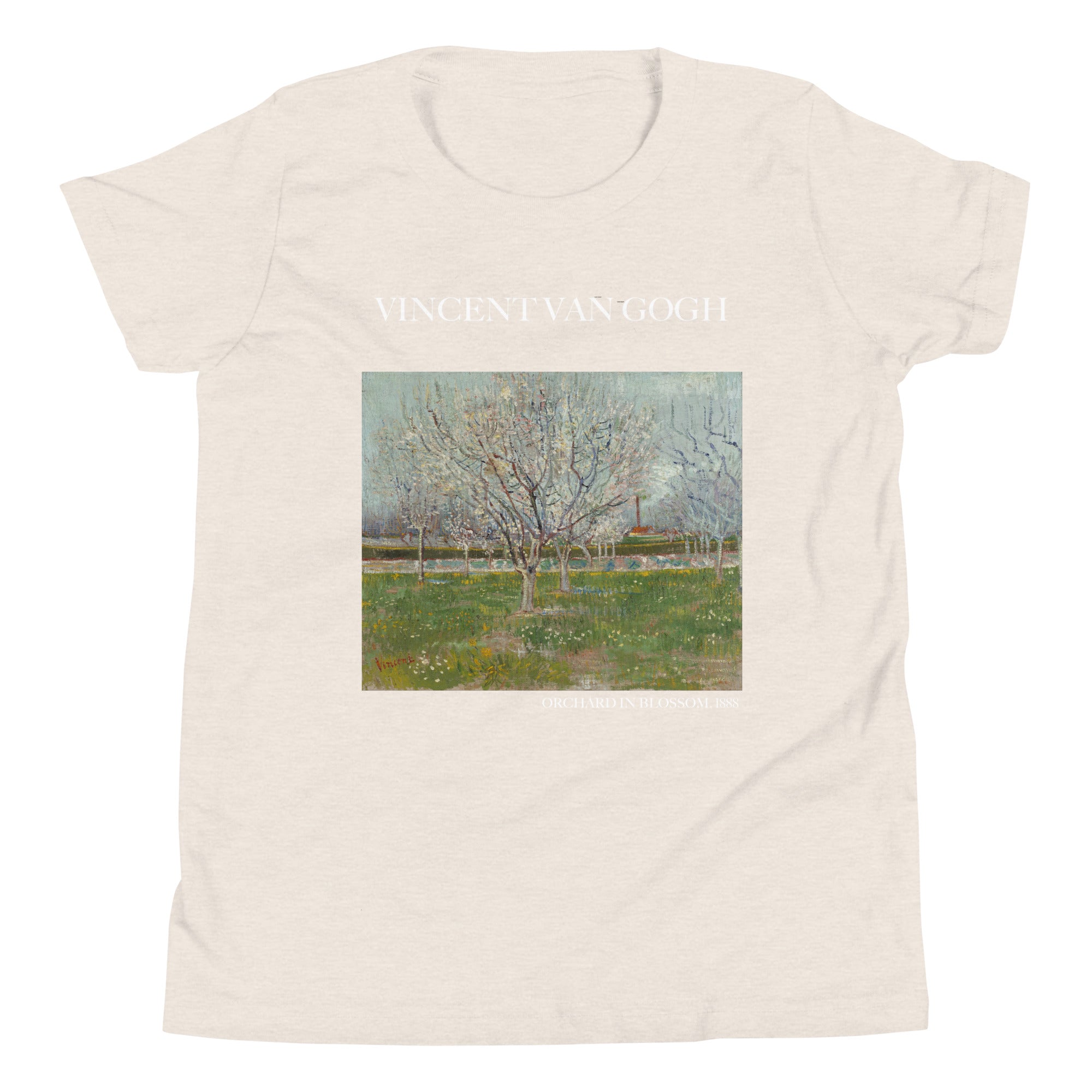 Vincent van Gogh „Blühender Obstgarten“, berühmtes Gemälde, kurzärmeliges T-Shirt | Premium-Kunst-T-Shirt für Jugendliche