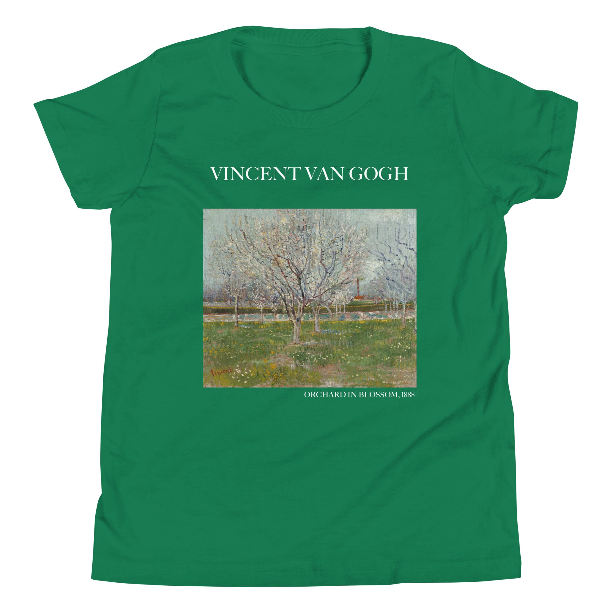 Vincent van Gogh „Blühender Obstgarten“, berühmtes Gemälde, kurzärmeliges T-Shirt | Premium-Kunst-T-Shirt für Jugendliche