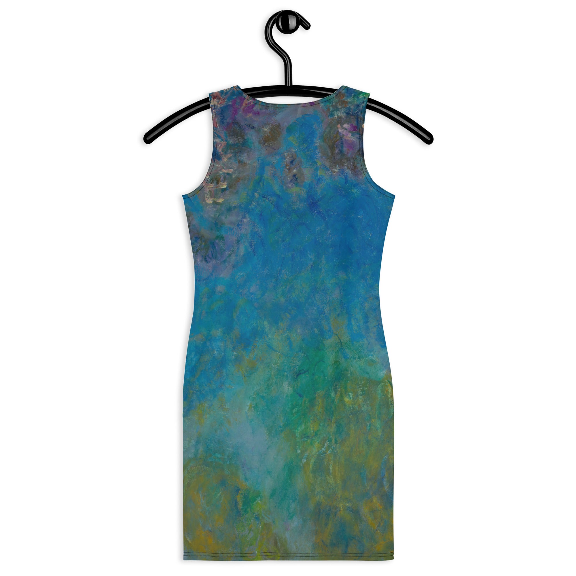 Claude Monet „Wisteria“ Berühmtes Gemälde Figurbetontes Kleid | Hochwertiges Kunstkleid