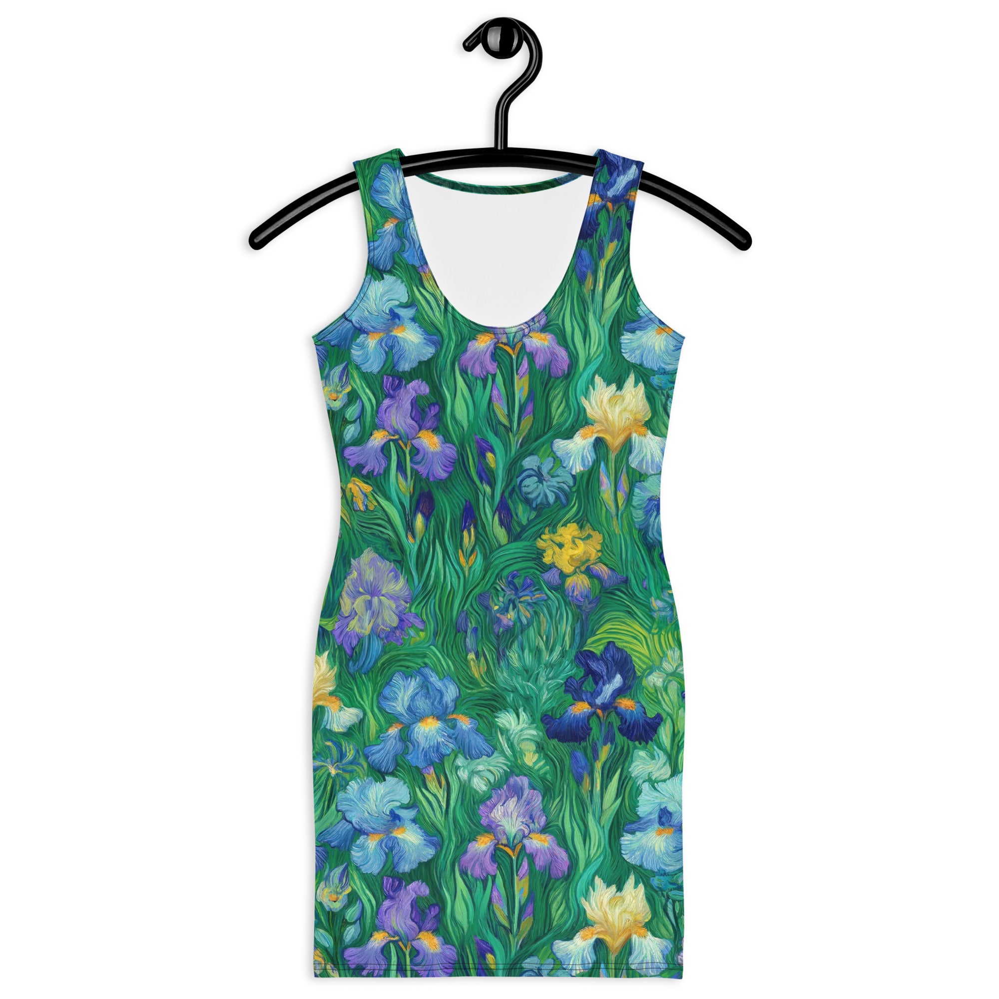 Vincent van Gogh 'Irises' Famous Painting Bodycon Dress | Premium Art Dress