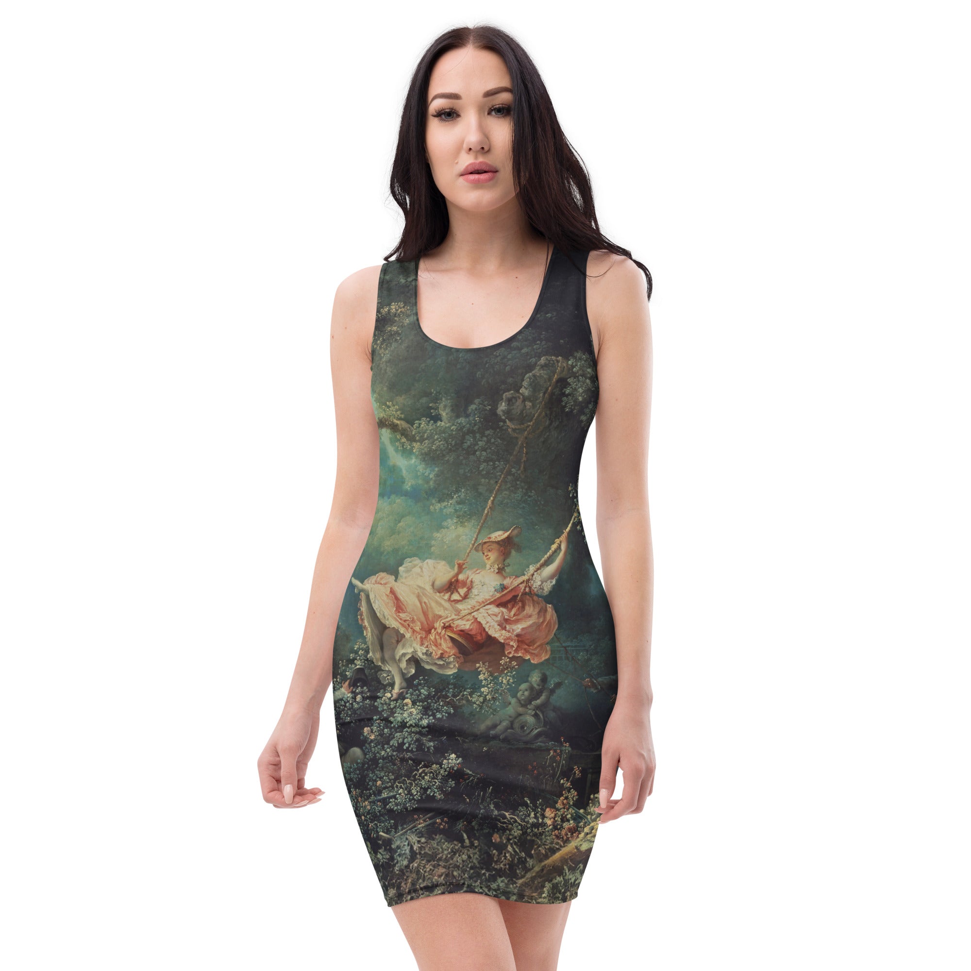 Jean-Honoré Fragonard 'The Swing' Famous Painting Bodycon Dress | Premium Art Dress