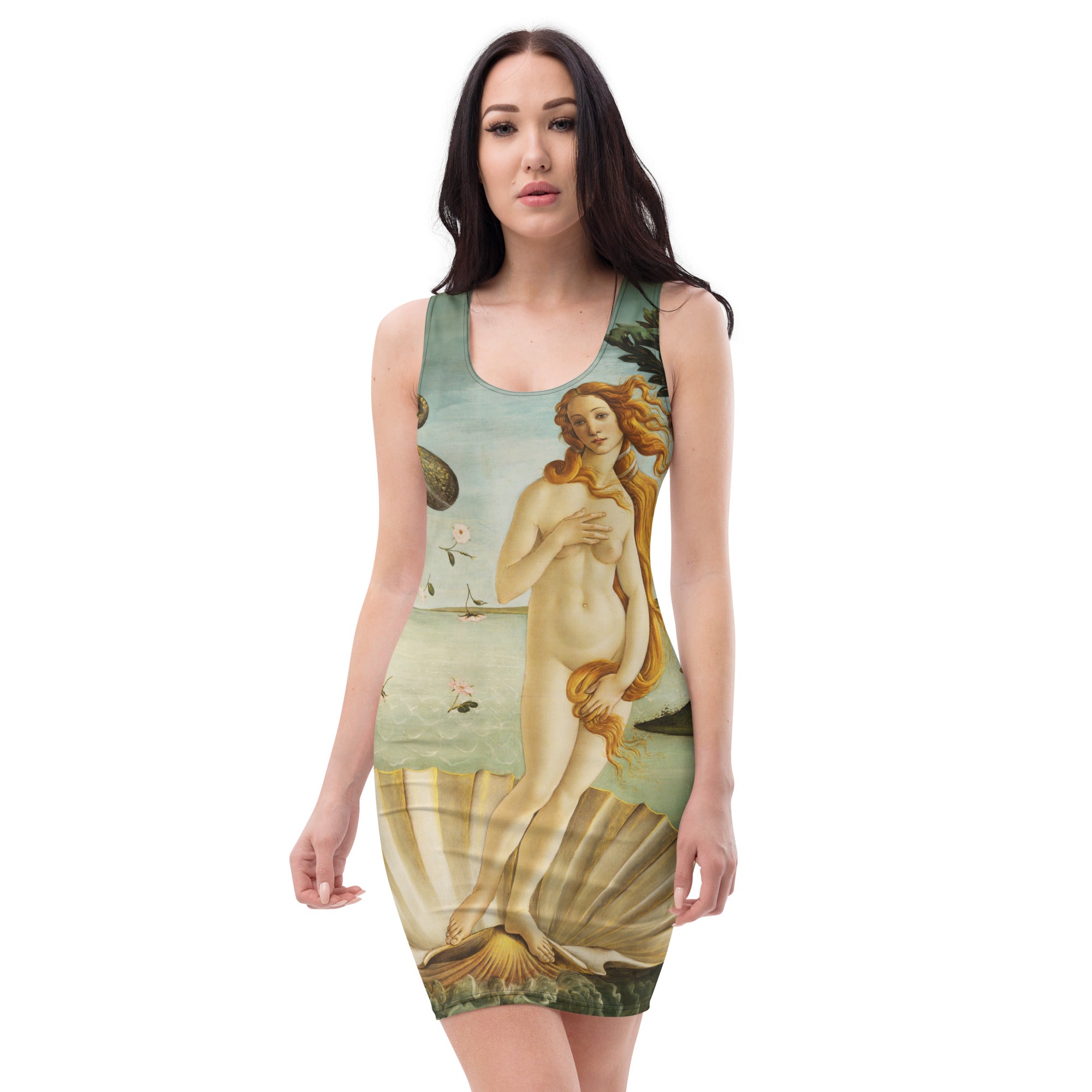 Sandro Botticelli 'The Birth of Venus' Famous Painting Bodycon Dress | Premium Art Dress