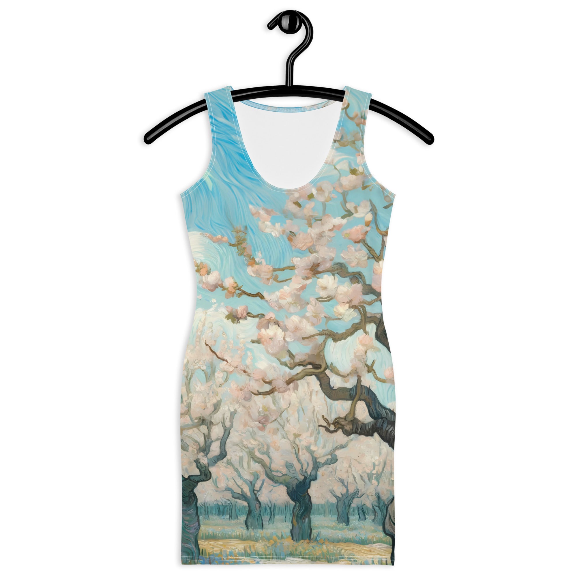 Vincent van Gogh 'Orchard in Blossom' Famous Painting Bodycon Dress | Premium Art Dress