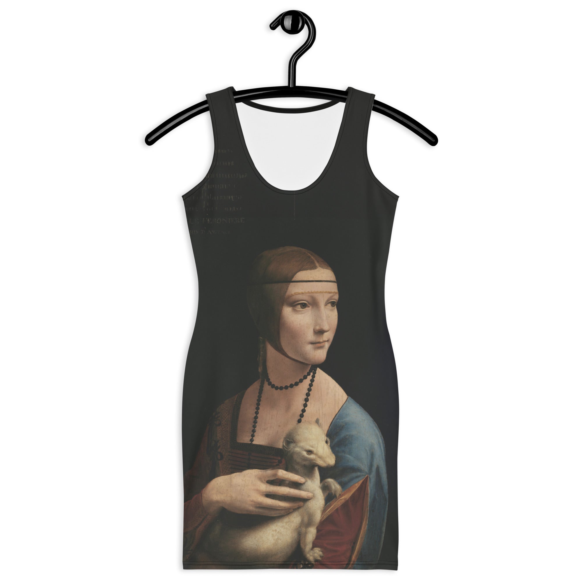 Leonardo da Vinci 'Lady with an Ermine' Famous Painting Bodycon Dress | Premium Art Dress