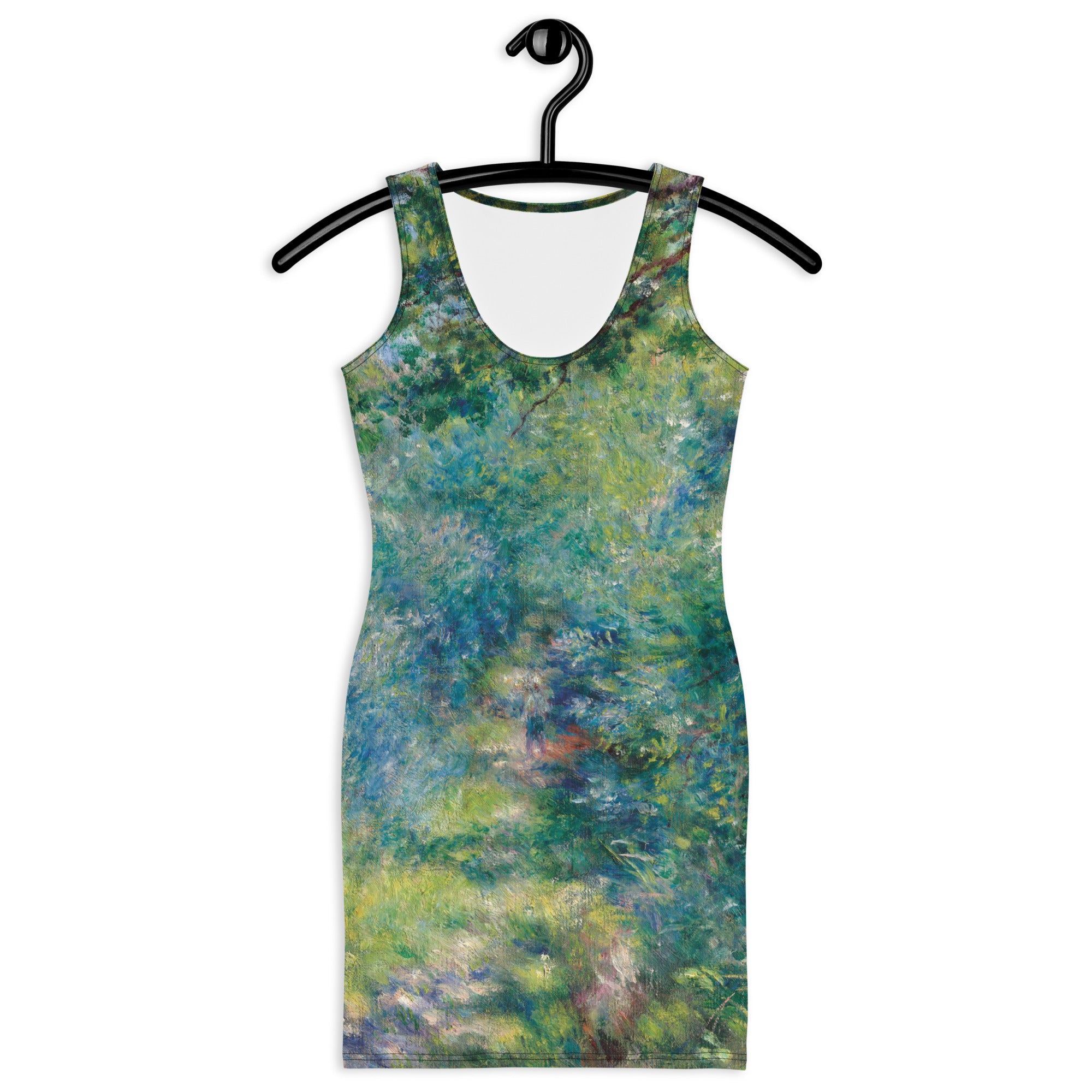 Pierre-Auguste Renoir 'Path in the Forest' Famous Painting Bodycon Dress | Premium Art Dress