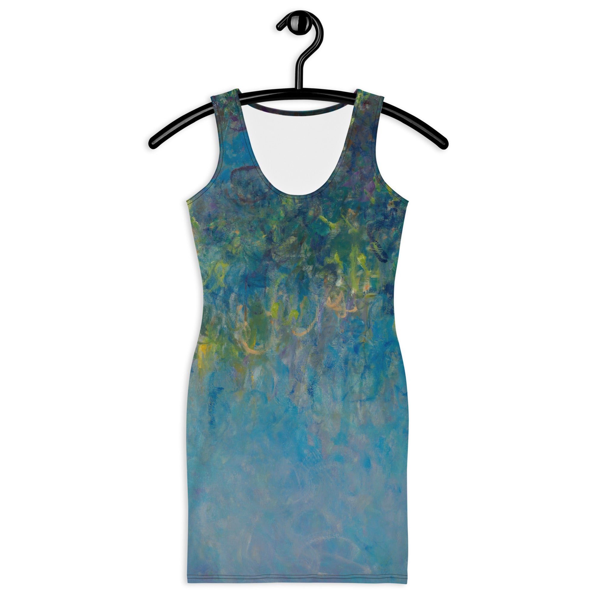 Claude Monet 'Wisteria' Famous Painting Bodycon Dress | Premium Art Dress