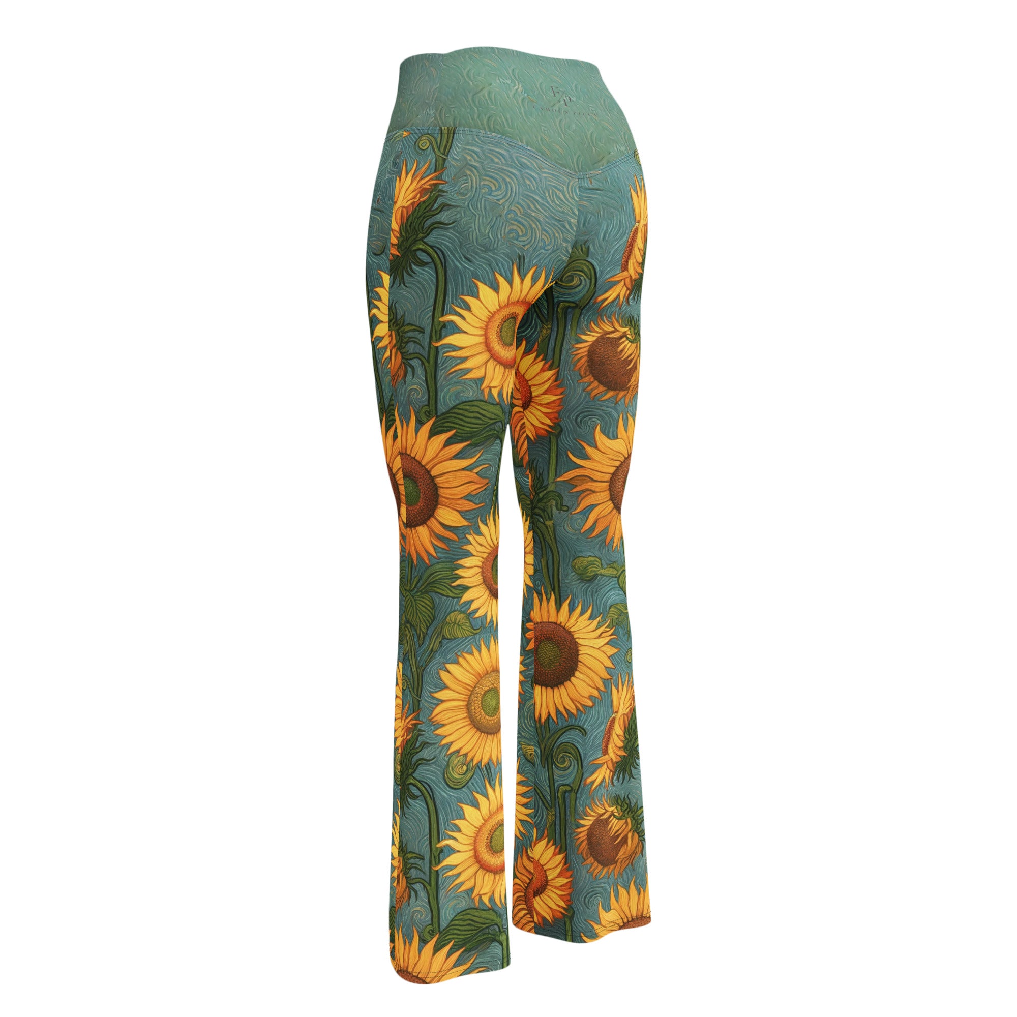 Vincent van Gogh 'Sunflowers' Famous Painting Flare Leggings | Premium Art Flare Leggings