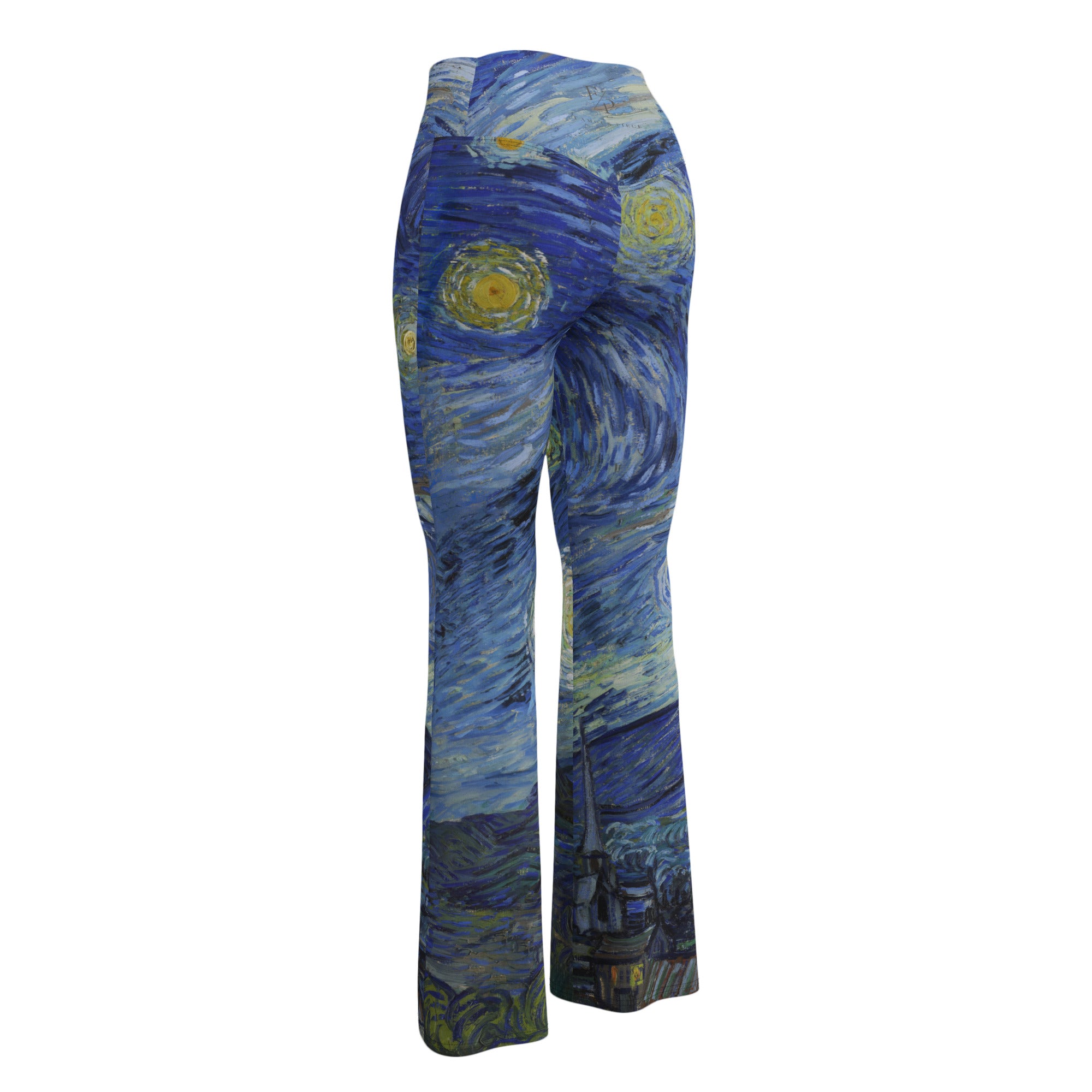 Vincent van Gogh 'Starry Night' Famous Painting Flare Leggings | Premium Art Flare Leggings