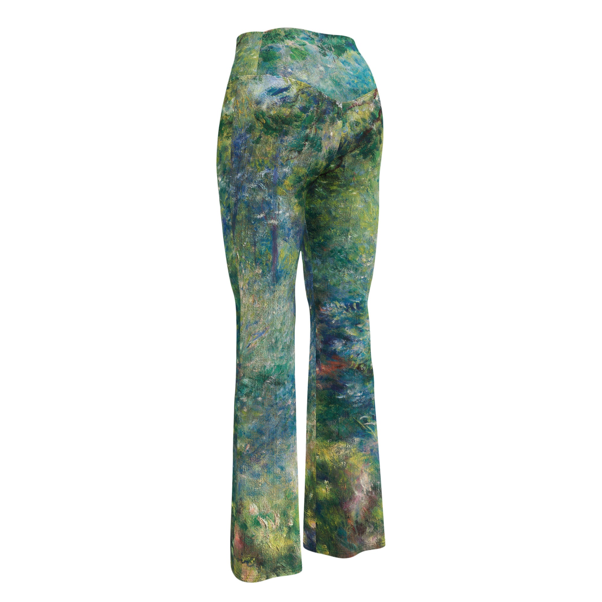 Pierre-Auguste Renoir 'Weg im Wald' Berühmtes Gemälde Flare Leggings | Premium Art Flare Leggings