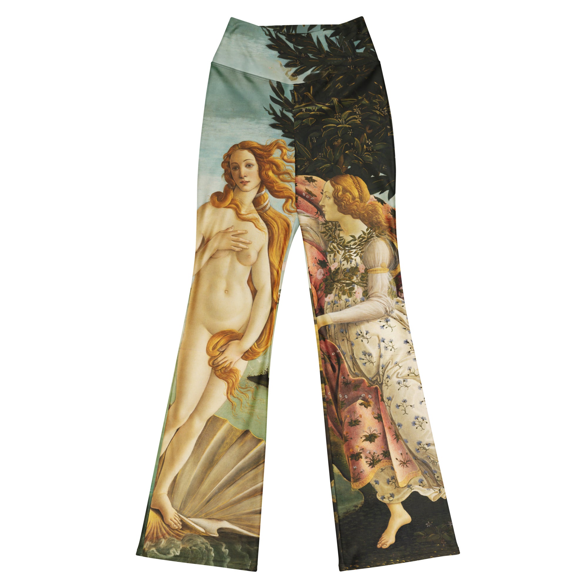 Sandro Botticelli 'Primavera' Famous Painting Flare Leggings | Premium Art Flare Leggings