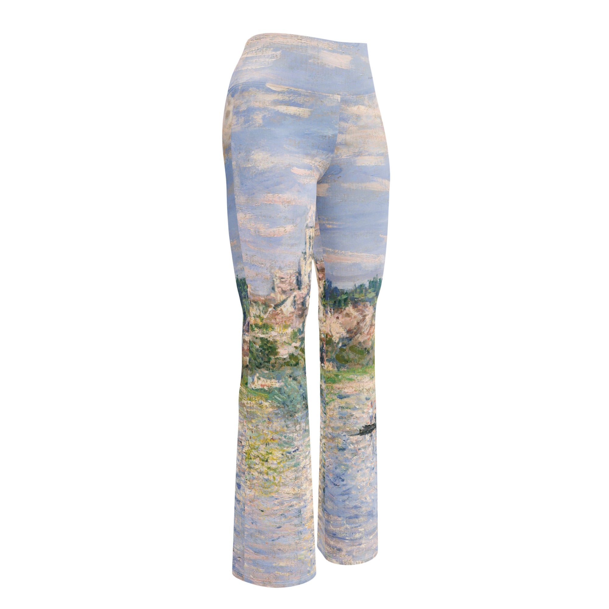 Claude Monet „Vetheuil im Sommer“ Berühmtes Gemälde Flare Leggings | Premium Art Flare Leggings