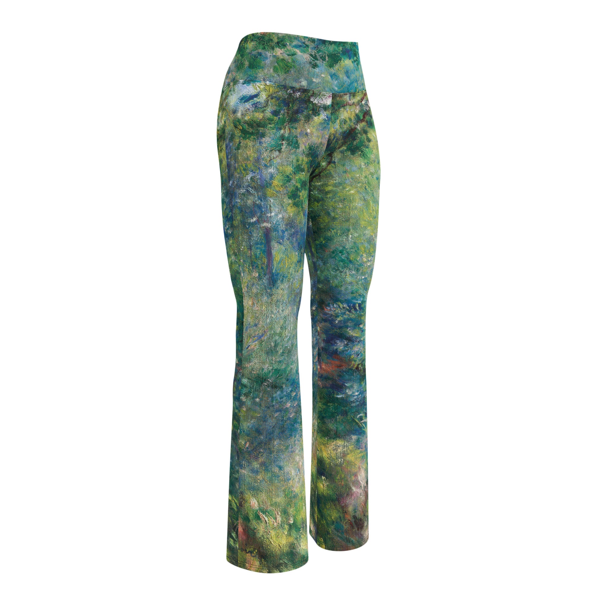 Pierre-Auguste Renoir 'Weg im Wald' Berühmtes Gemälde Flare Leggings | Premium Art Flare Leggings