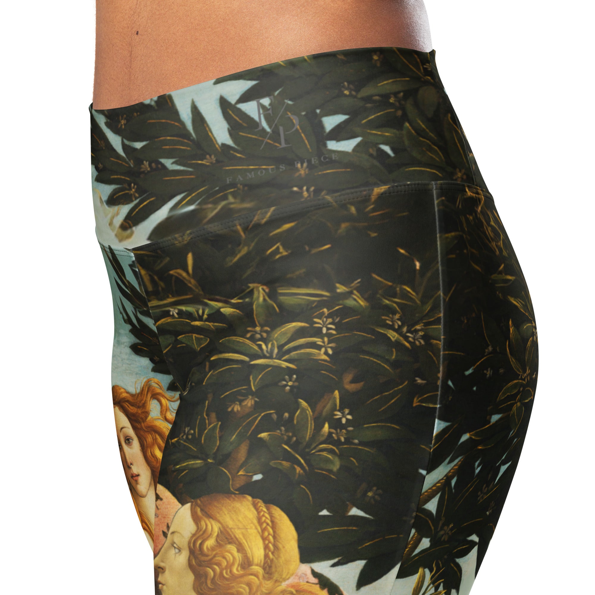 Sandro Botticelli 'Primavera' Famous Painting Flare Leggings | Premium Art Flare Leggings