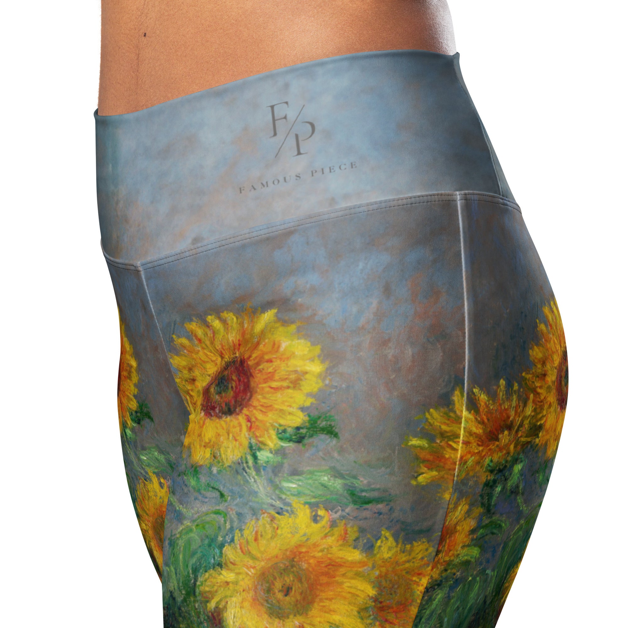 Claude Monet 'Sonnenblumenstrauß' berühmtes Gemälde Flare Leggings | Premium Art Flare Leggings