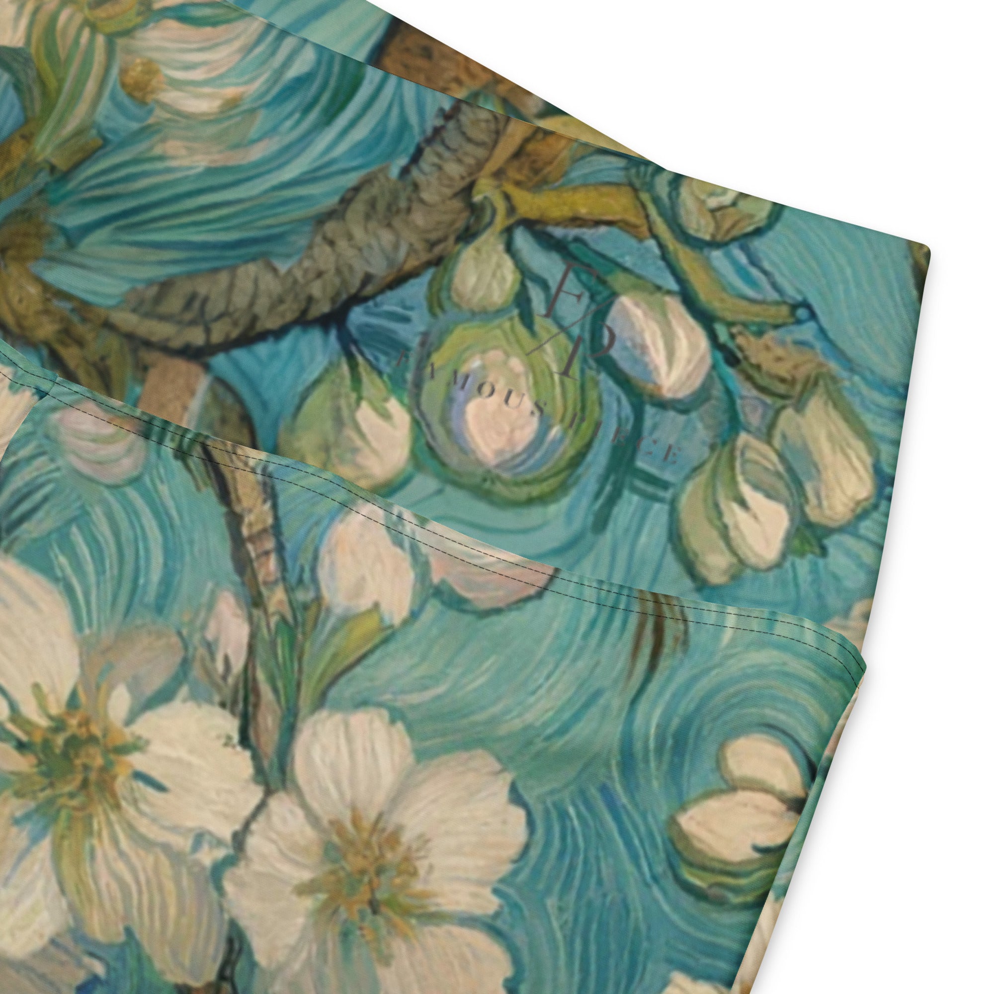 Vincent van Gogh 'Almond Blossom' Famous Painting Flare Leggings | Premium Art Flare Leggings