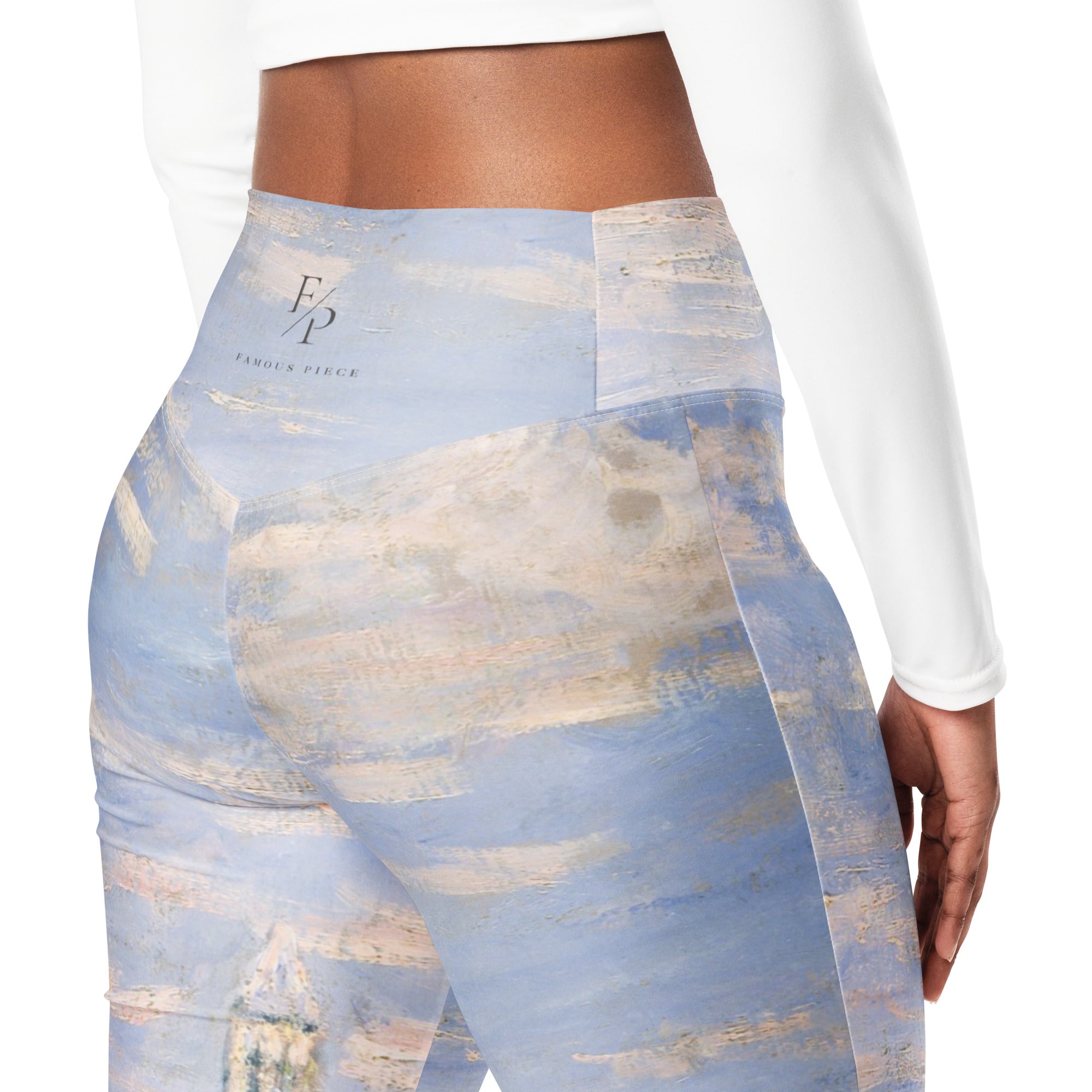 Claude Monet „Vetheuil im Sommer“ Berühmtes Gemälde Flare Leggings | Premium Art Flare Leggings