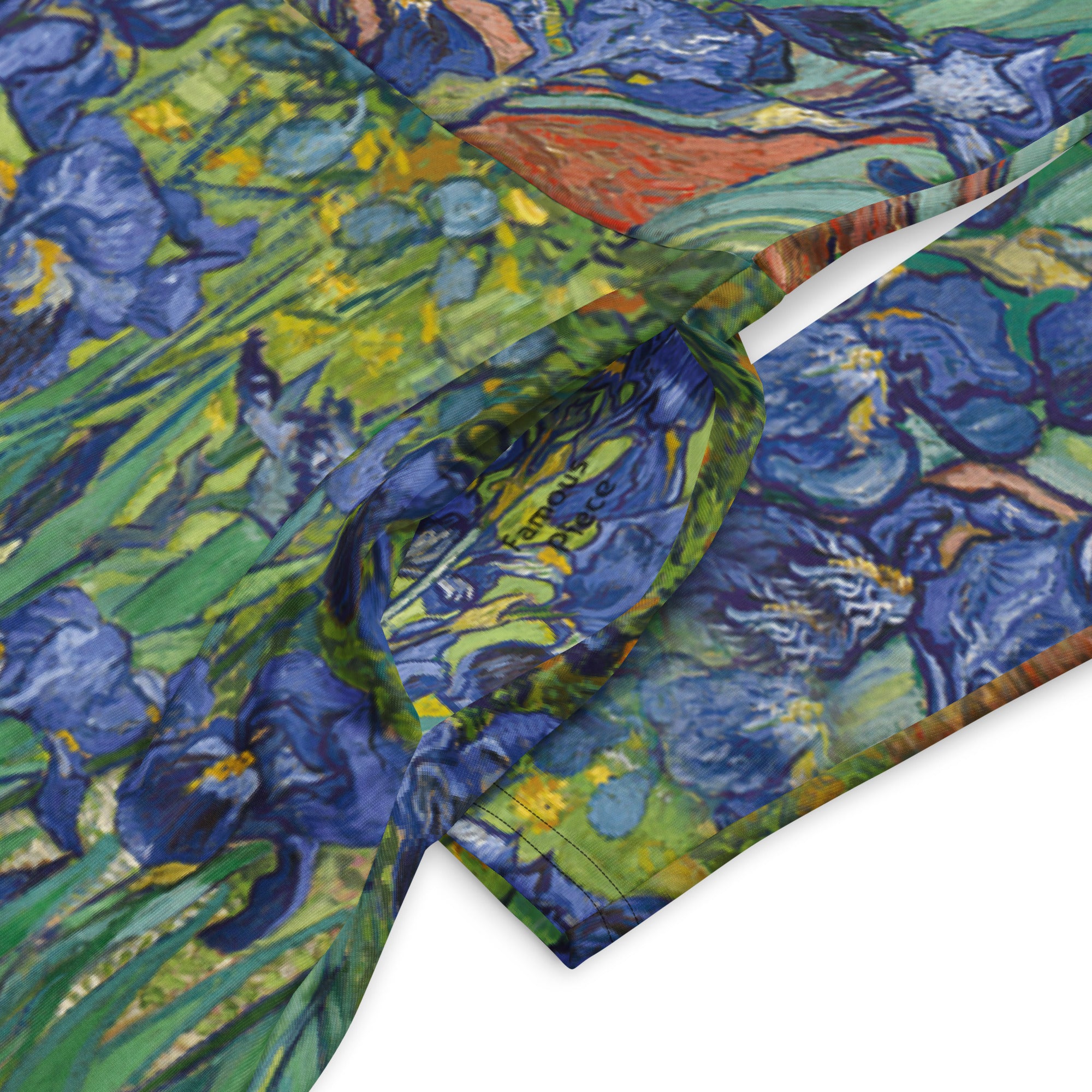 Vincent van Gogh 'Irises' Famous Painting Long Sleeve Midi Dress | Premium Art Midi Dress