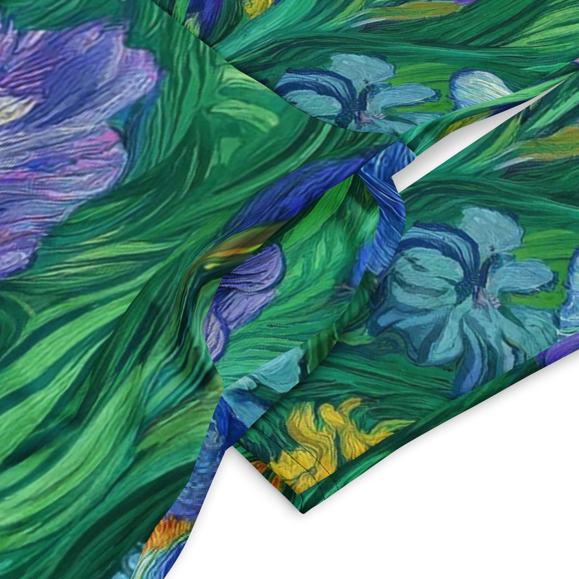 Langärmliges Midikleid „Iris“ von Vincent van Gogh, berühmtes Gemälde | Premium-Kunst-Midikleid