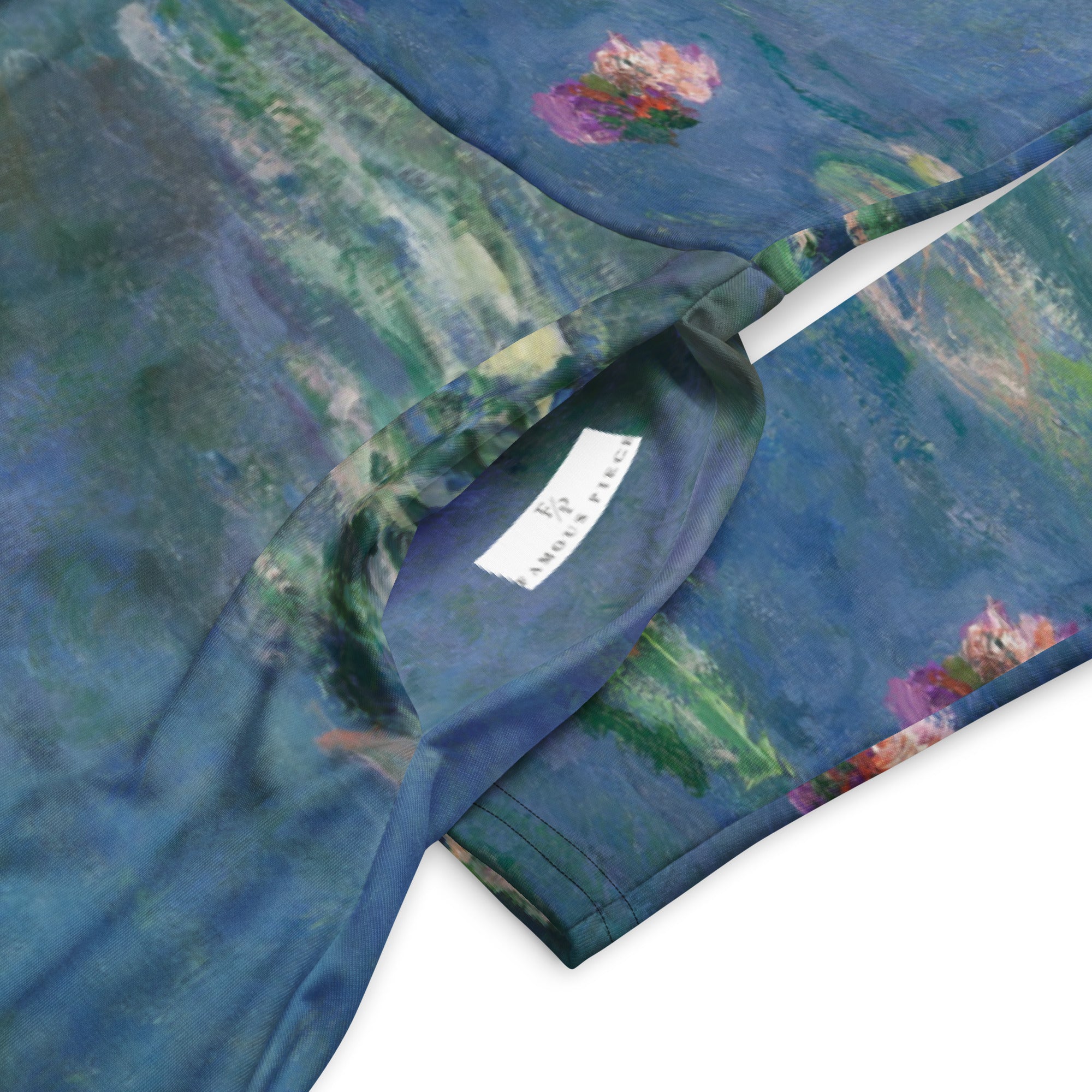 Claude Monet 'Water Lilies' Famous Painting Long Sleeve Midi Dress | Premium Art Midi Dress