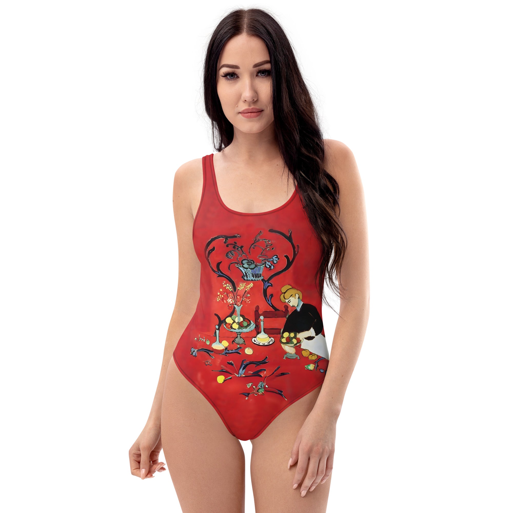 Henri Matisse ‘The Red Room’ Famous Painting Swimsuit | Premium Art One Piece Swimsuit