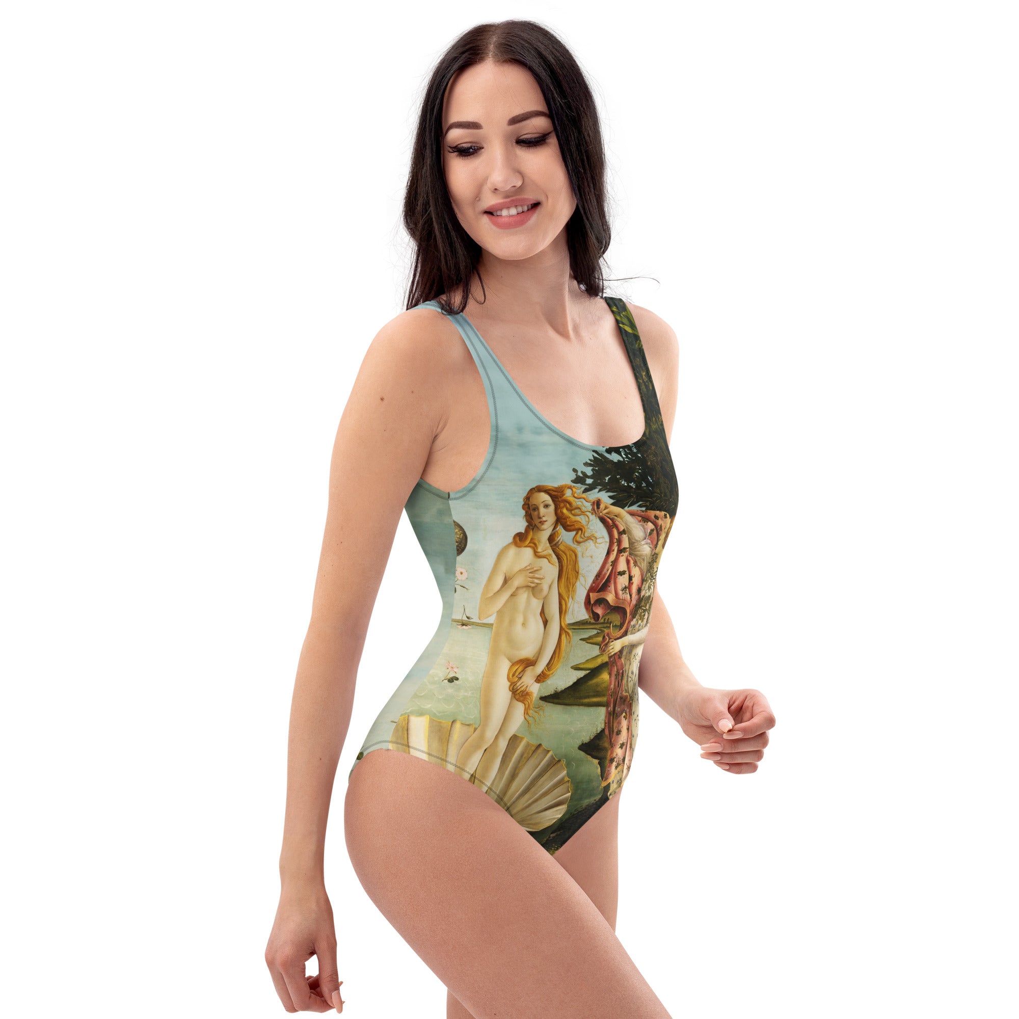 Sandro Botticelli 'The Birth of Venus' Famous Painting Swimsuit | Premium Art One Piece Swimsuit